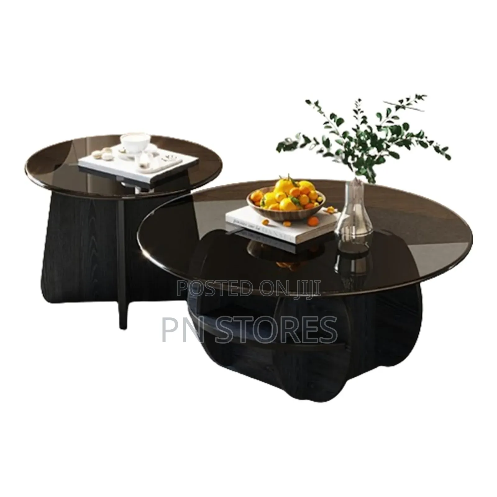2in1 Round Center Table With Tempered Glass