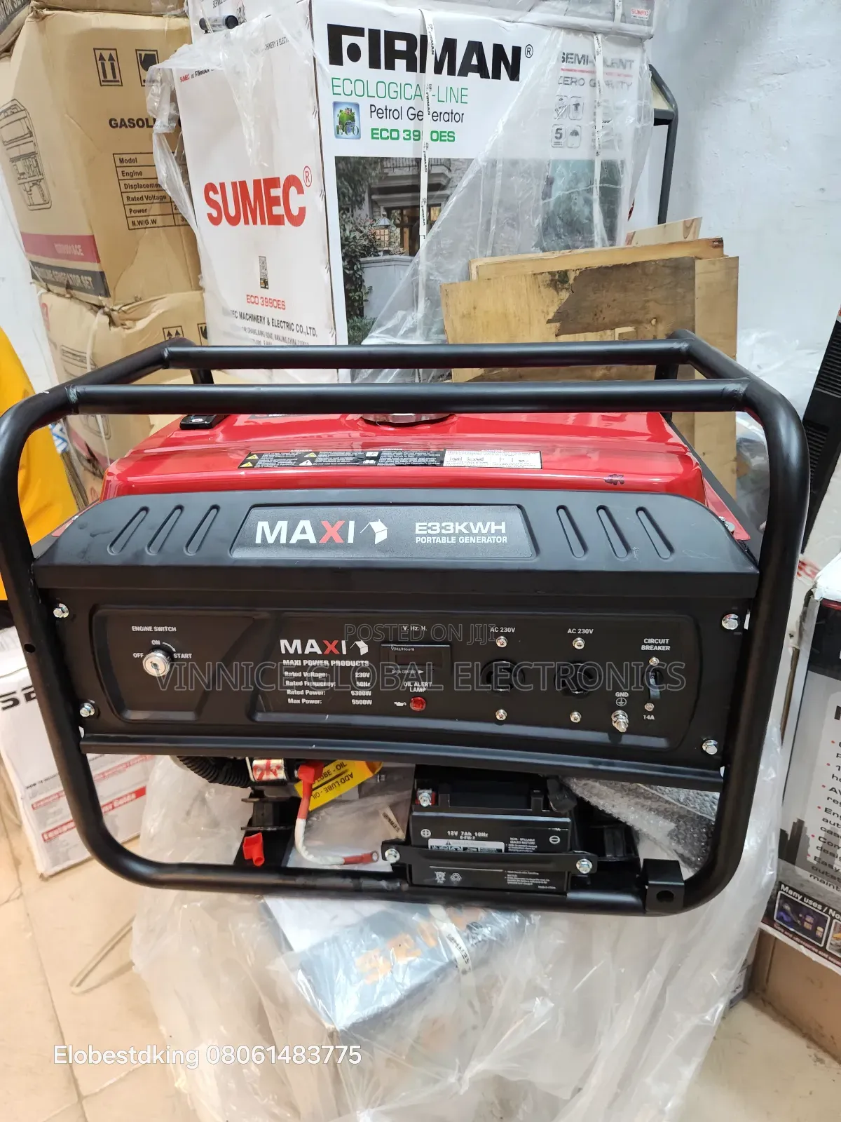 5.5kva Maxi Petrol Generator 100% Copper Coil Key Start