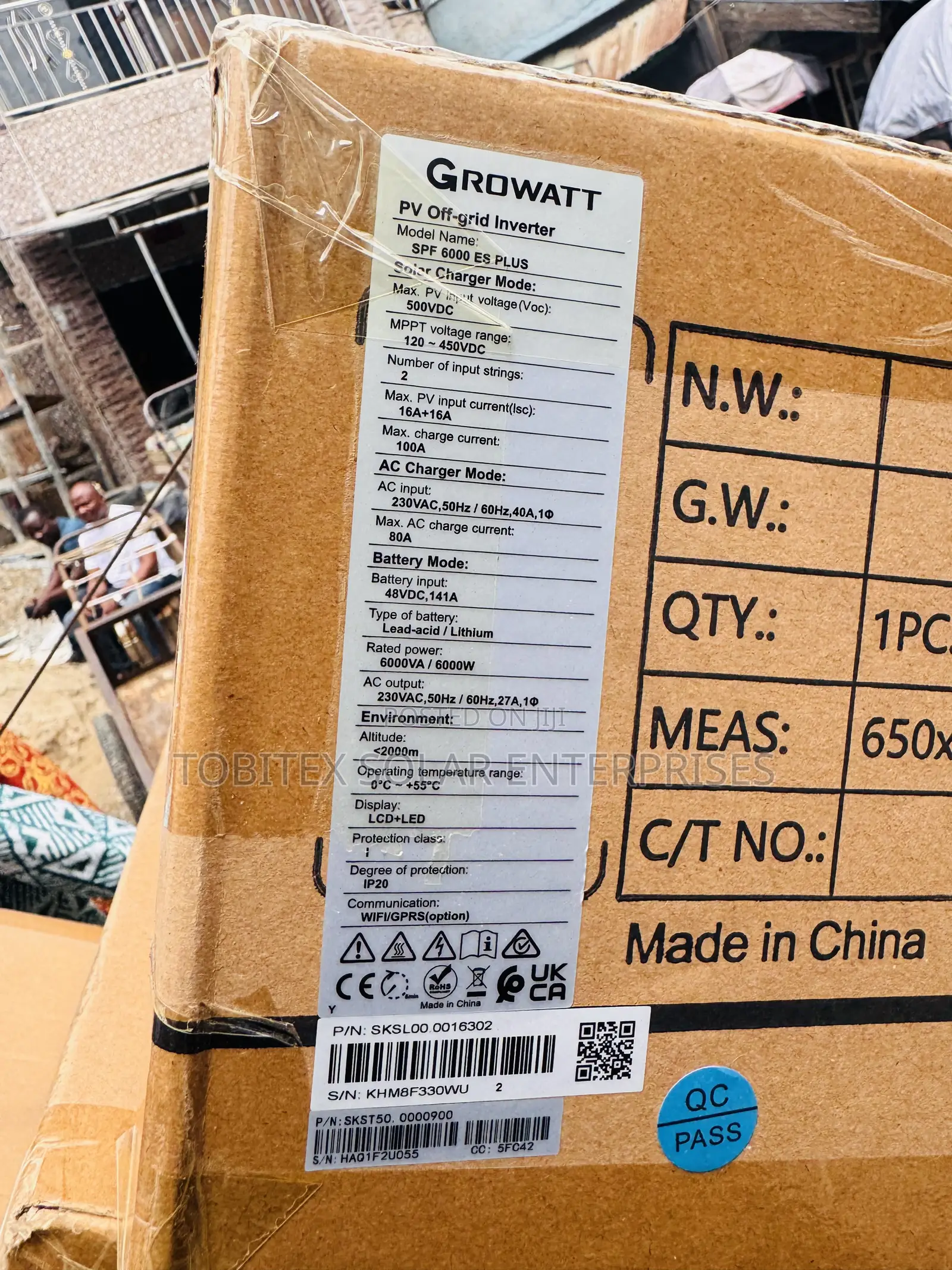 Growatt Hybrid Inverter 6kva 48v