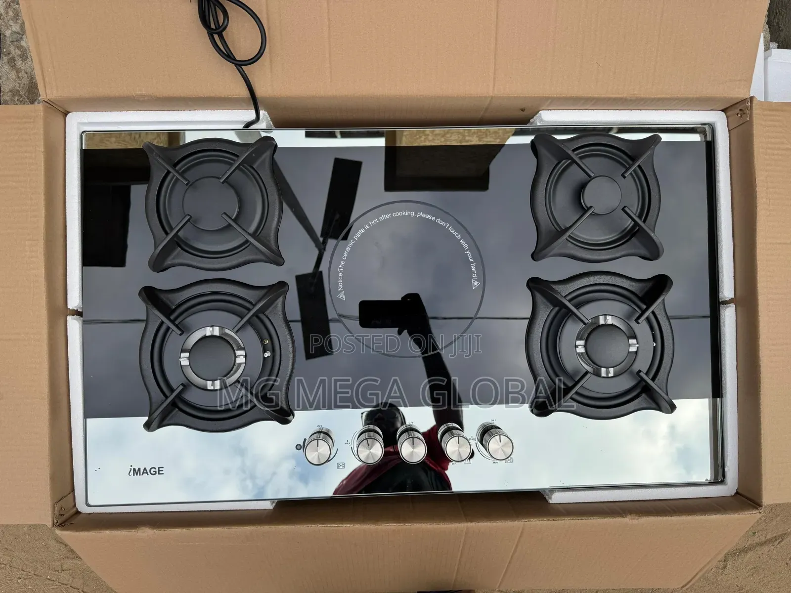 Image 4 Burners + 1 Electric Hotplate Cabinet Gas Cooker