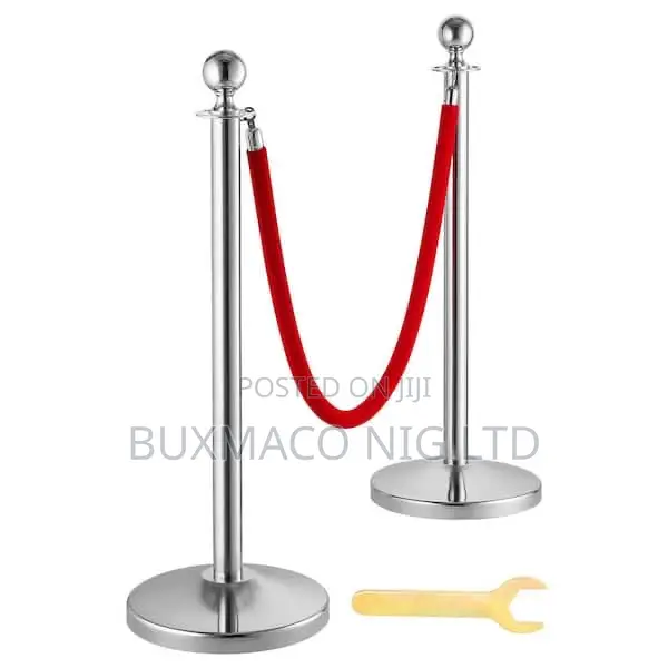 Stanshion Pole Barrier With Rope (2pcs Poles)