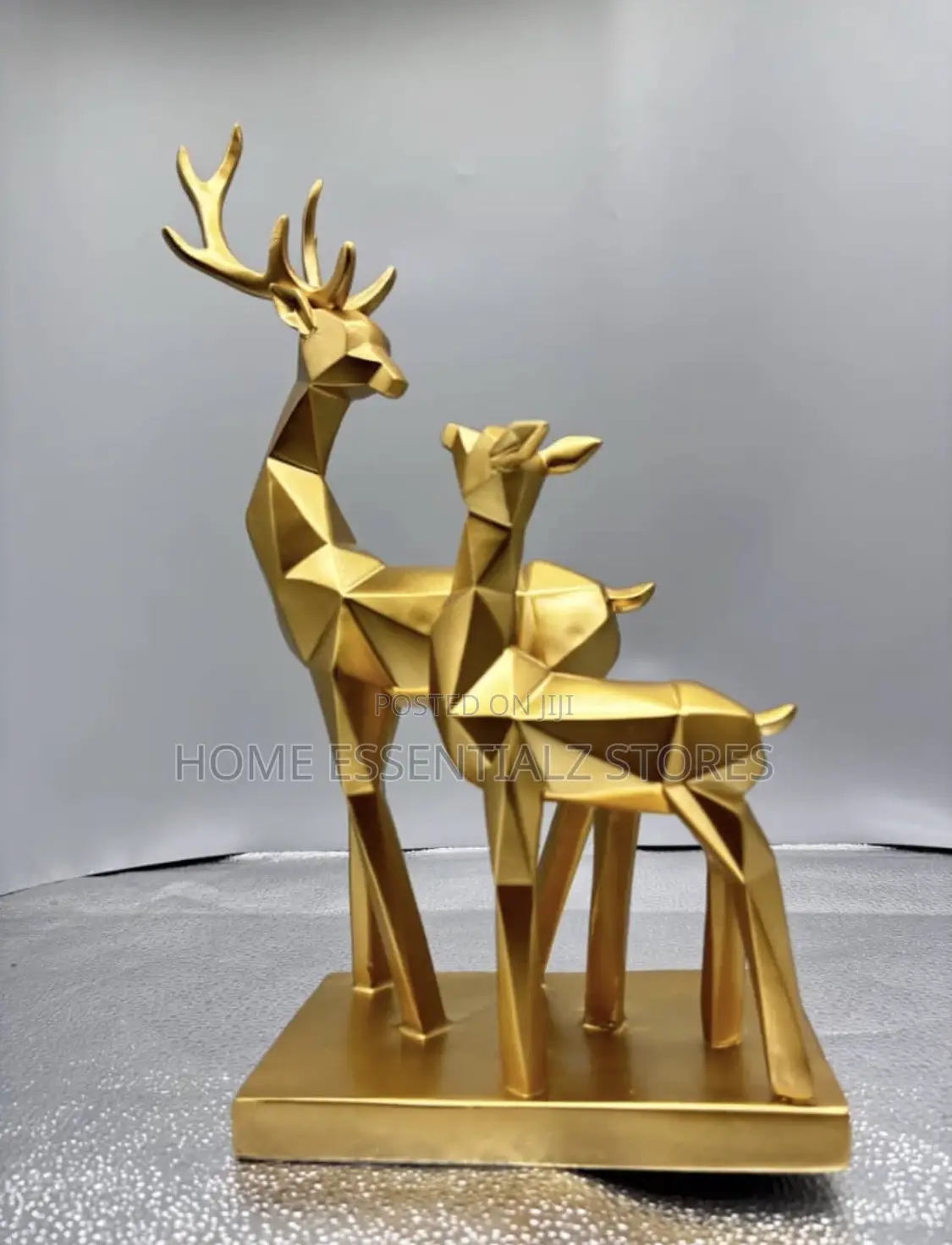 Deer and Fawn Set Gold Ornament Home Decor