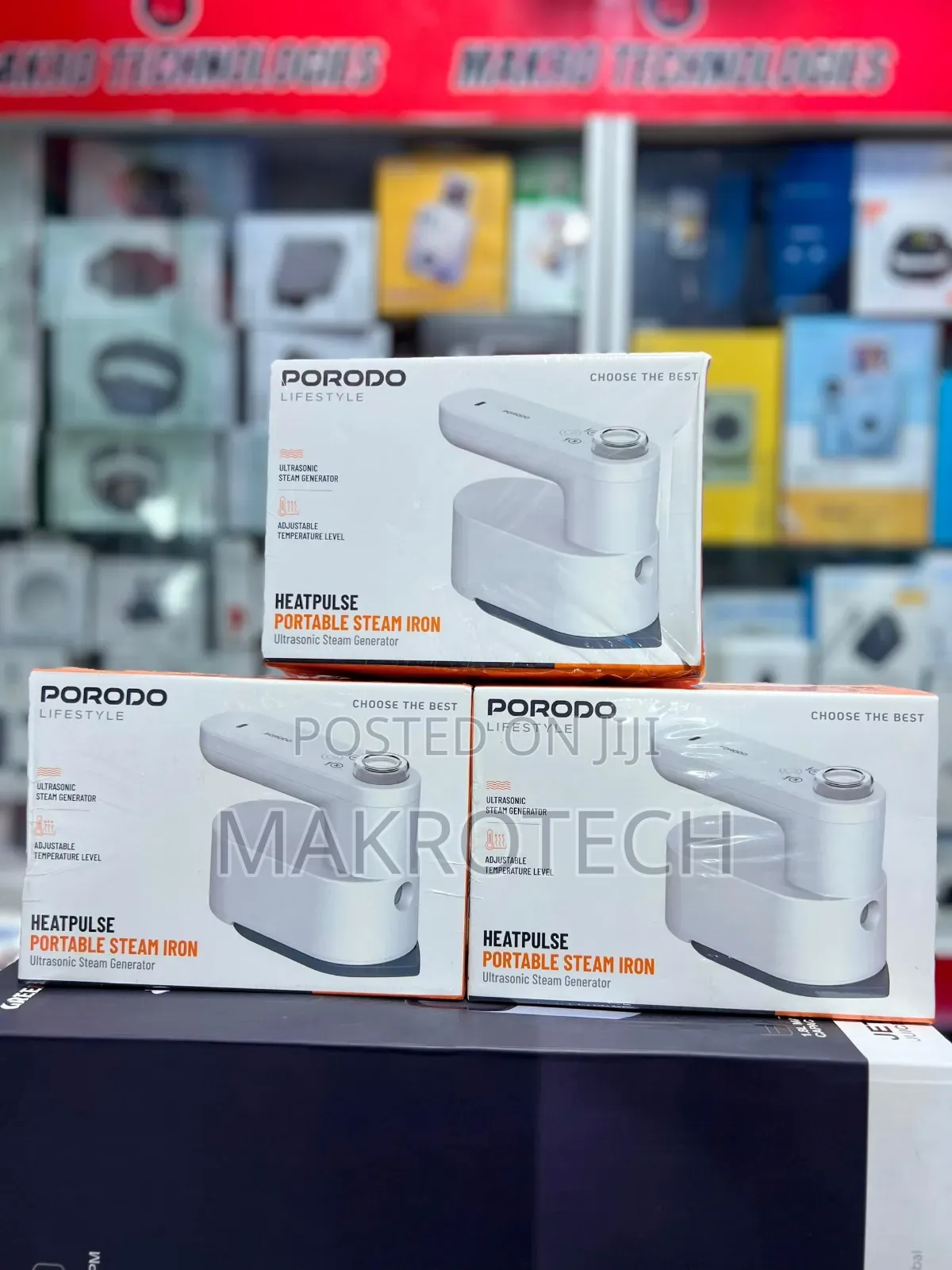 Porodo Lifestyle Heatpulse Portable Steam Iron With Ultrasonic Steam.