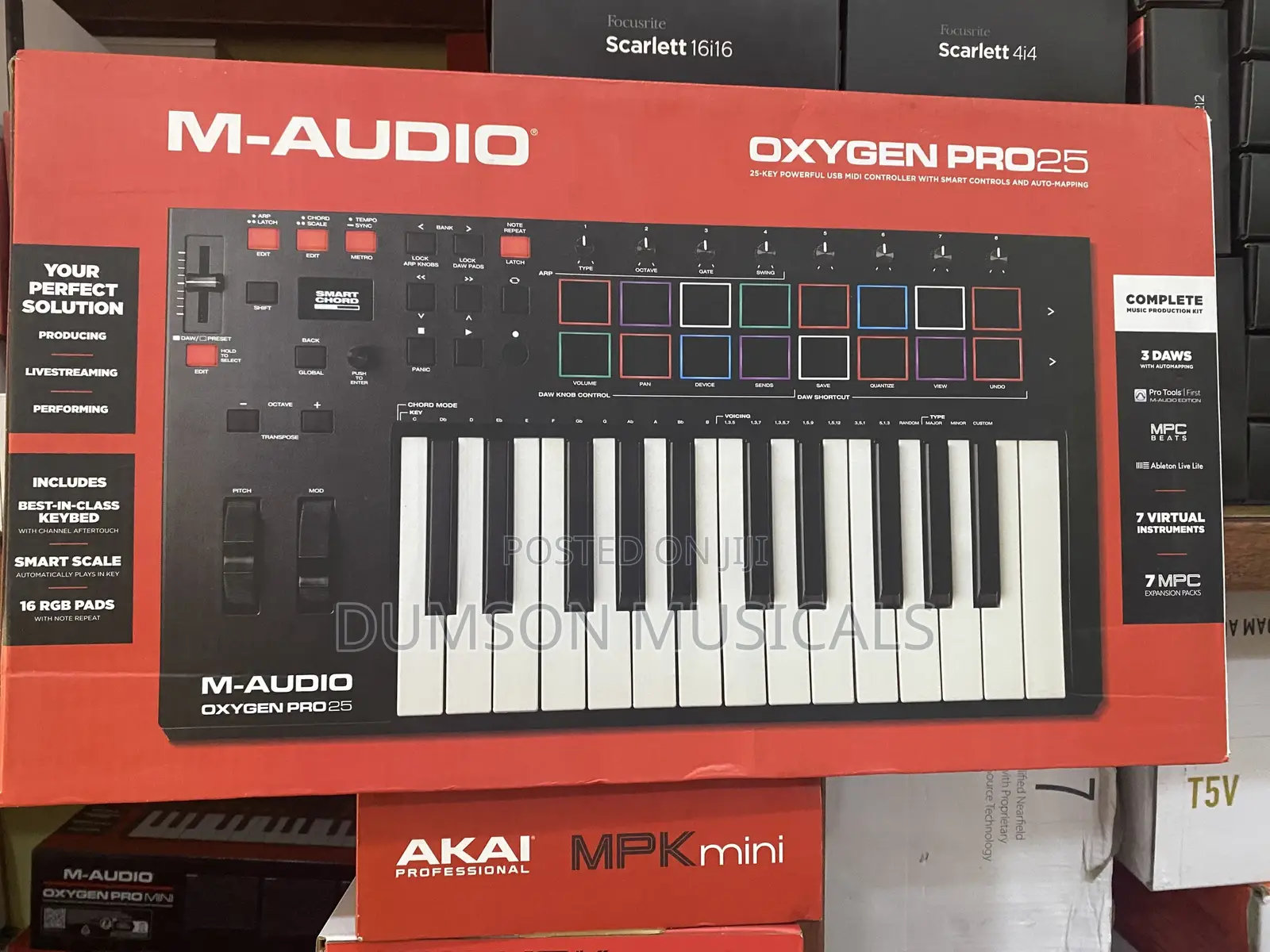 M-Audio Oxygen Pro25 25-Key Powerful Usb Midi Keyboard With Controller