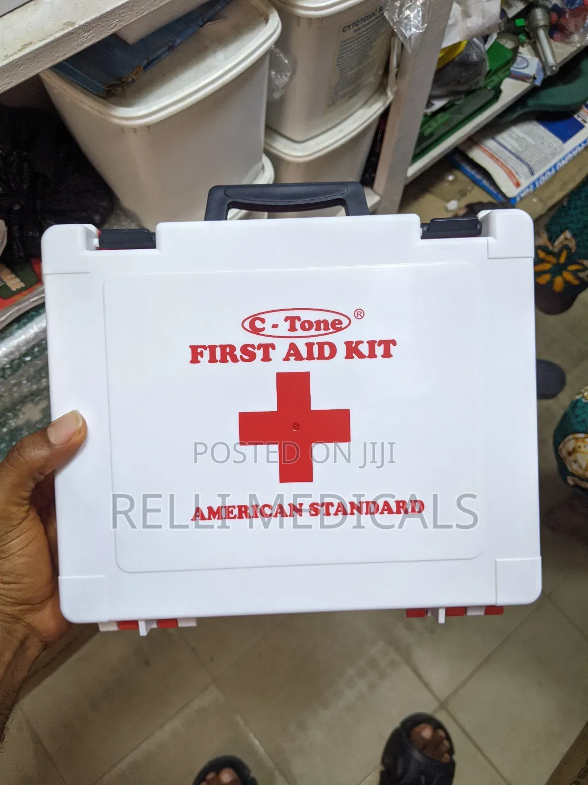 Plastic/Metal Fully Kitted First Aid Box