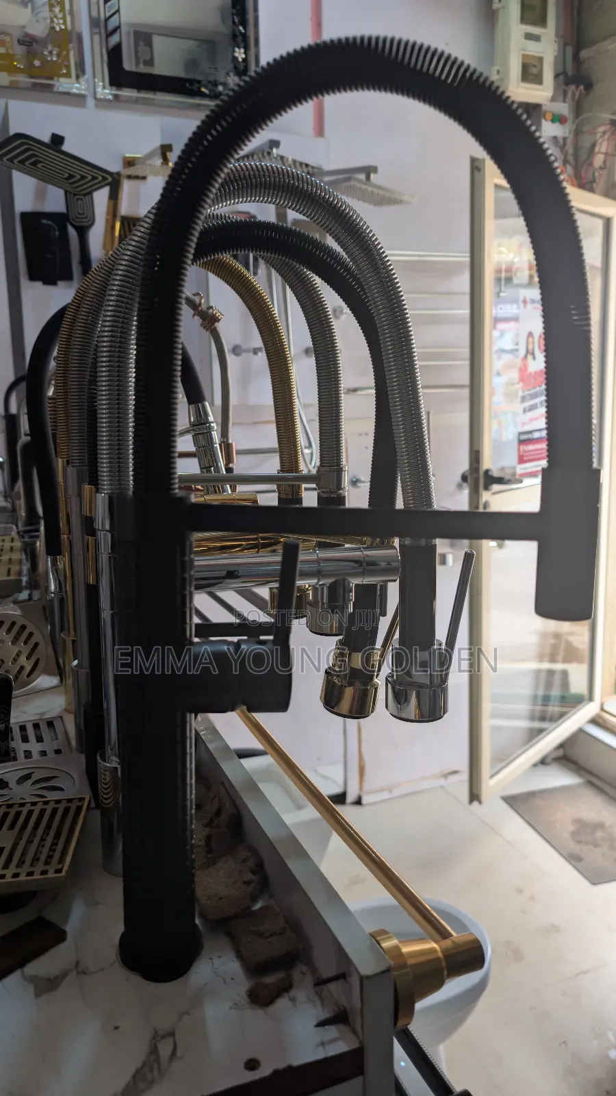 Quality Sink Mixer Golden Colour and Black Color