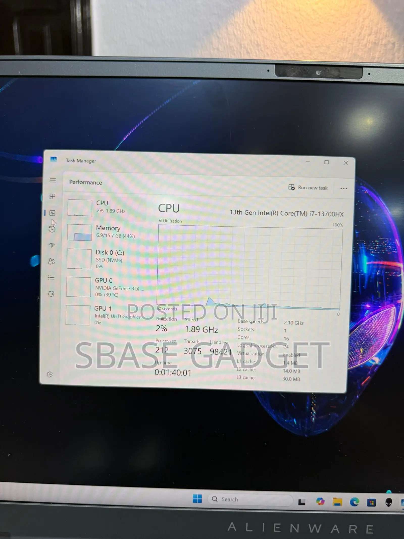 Laptop Dell Alienware M16 R1 16GB Intel Core I7 SSD 1T