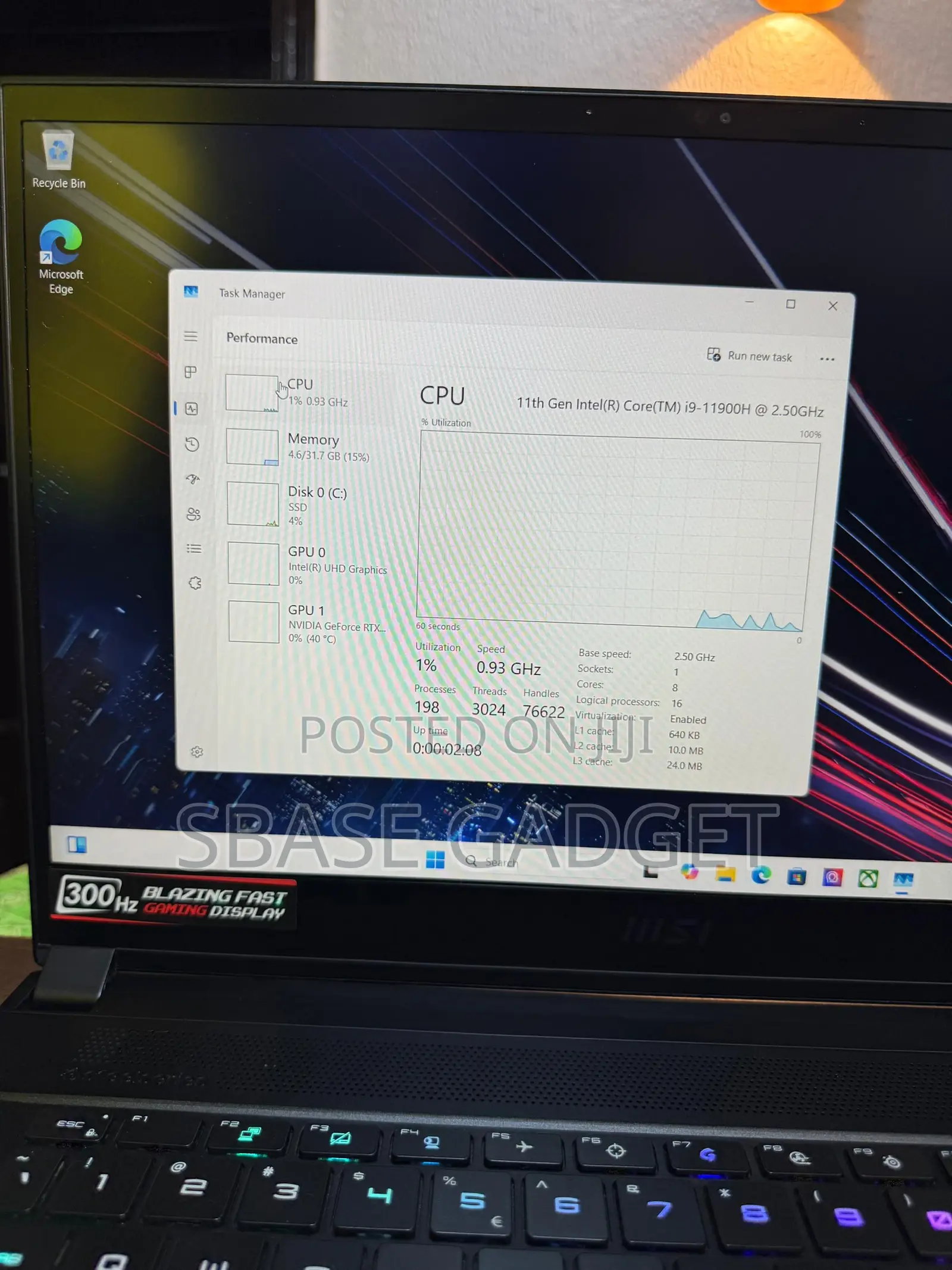 Laptop MSI GS66 Stealth 10SGS 32GB Nvidia SSD 1T