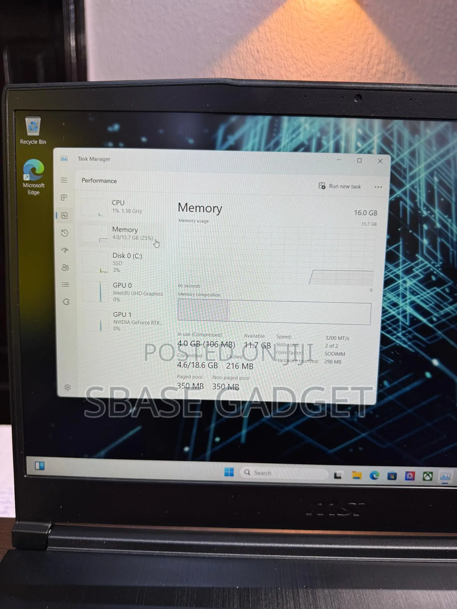 Laptop MSI GF63 16GB Intel Core I5 SSD 512GB