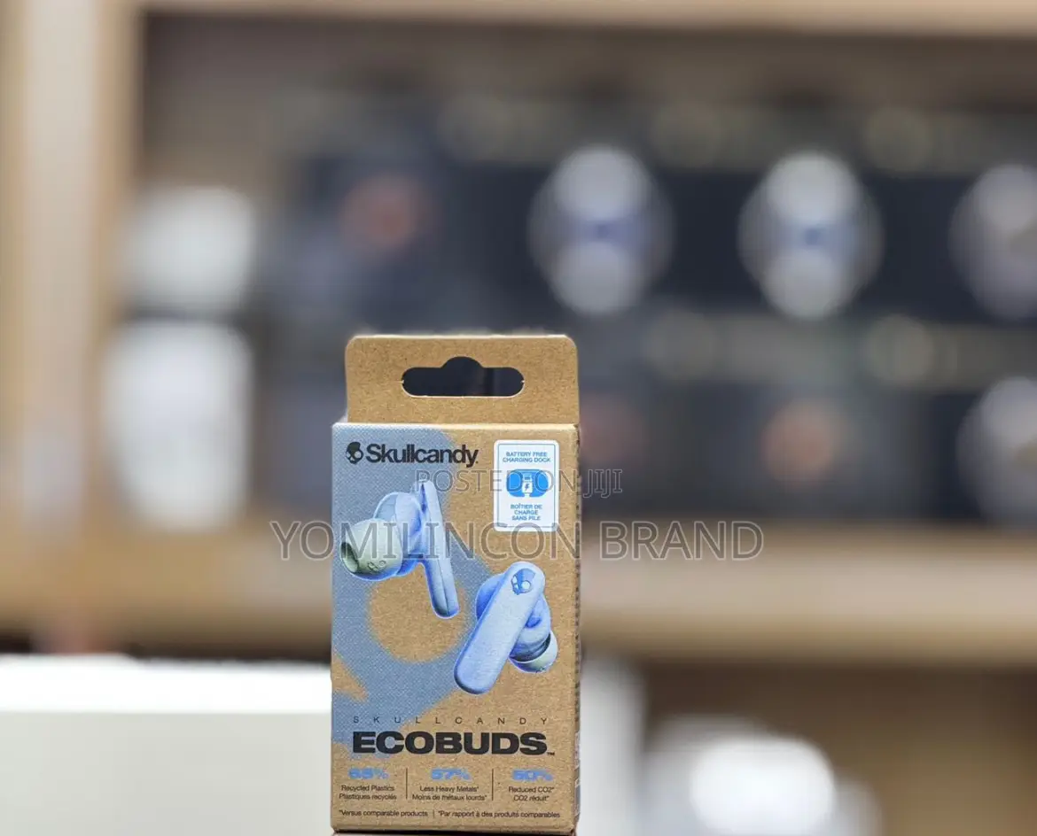 Skullcandy Ecobuds in-Ear Wireless Earbuds, 8 Hr Battery, Battery-Free