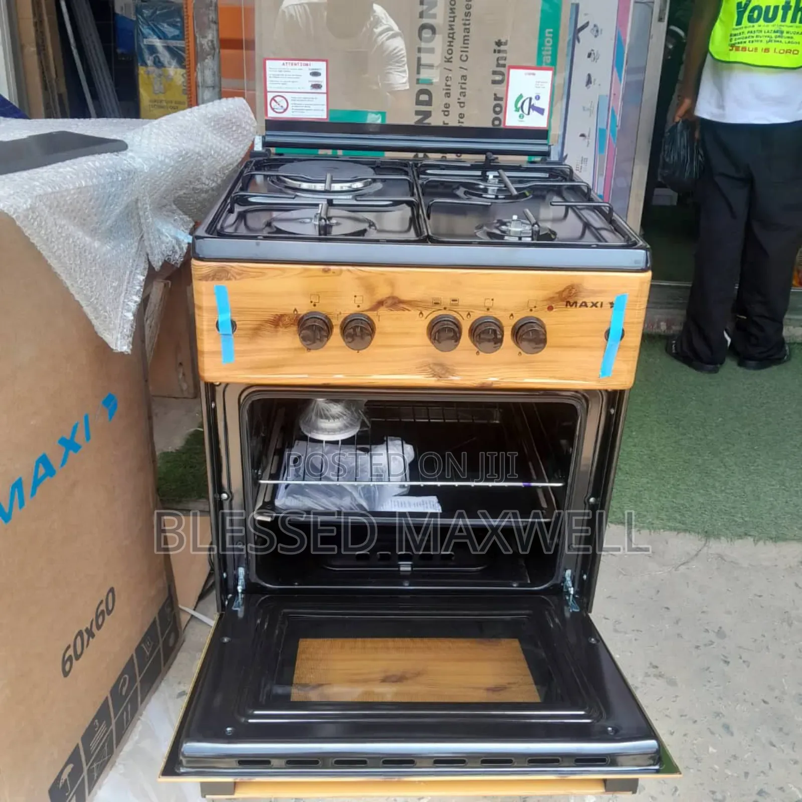 Maxi Gas Cooker 6060 3 Gas 1 Electric Wood