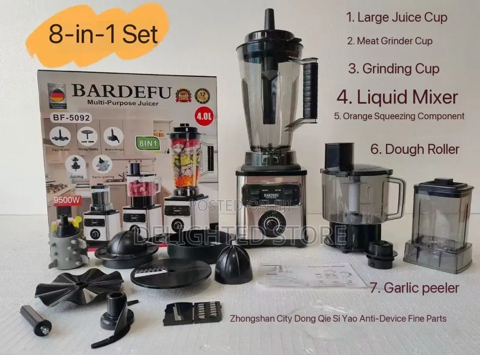5092 Bardefu Advanced Tech‘8in1’ Multifunctional 9500w Speedy Blender
