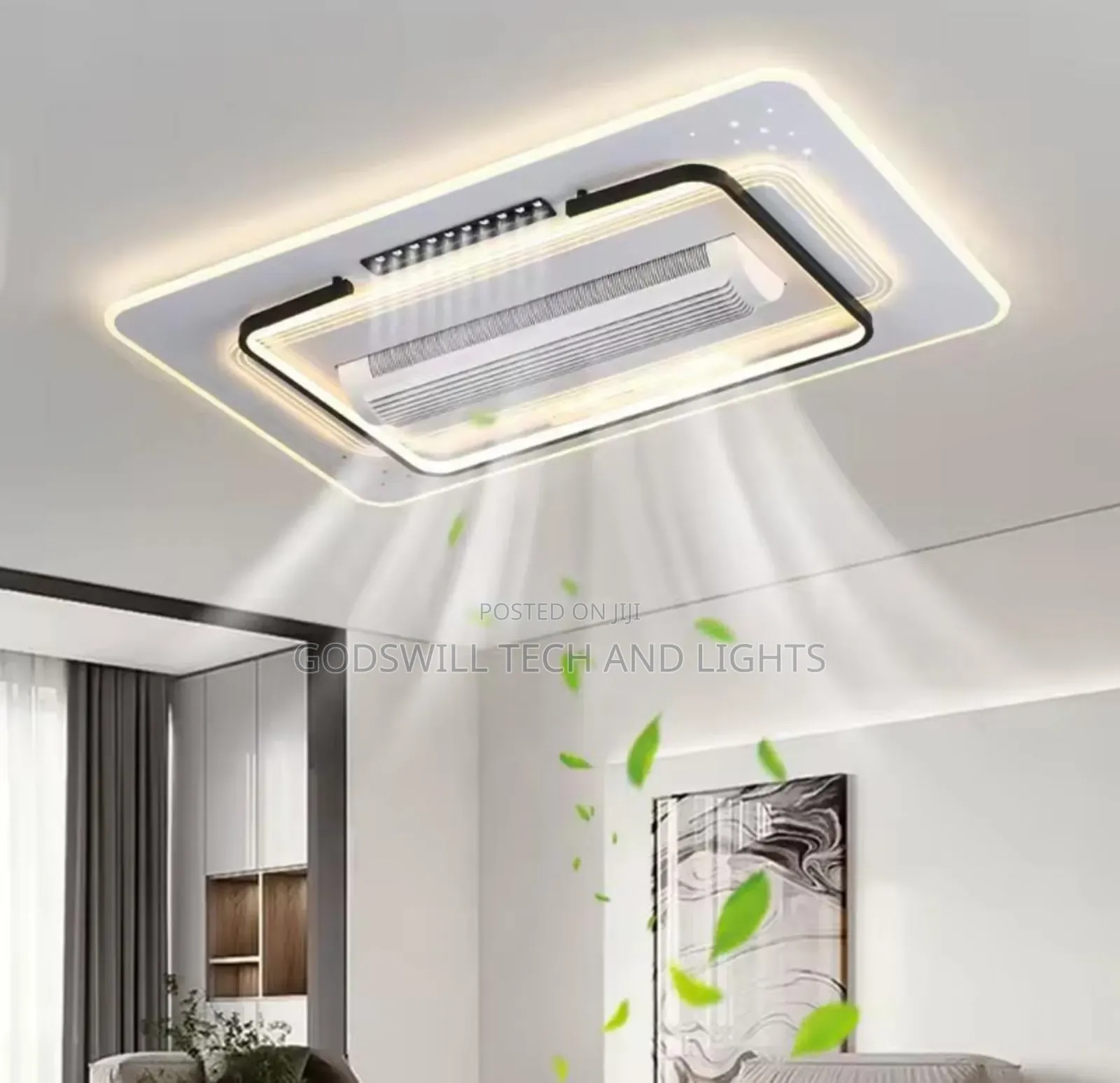 Led Invisible Ceiling Fan With Light