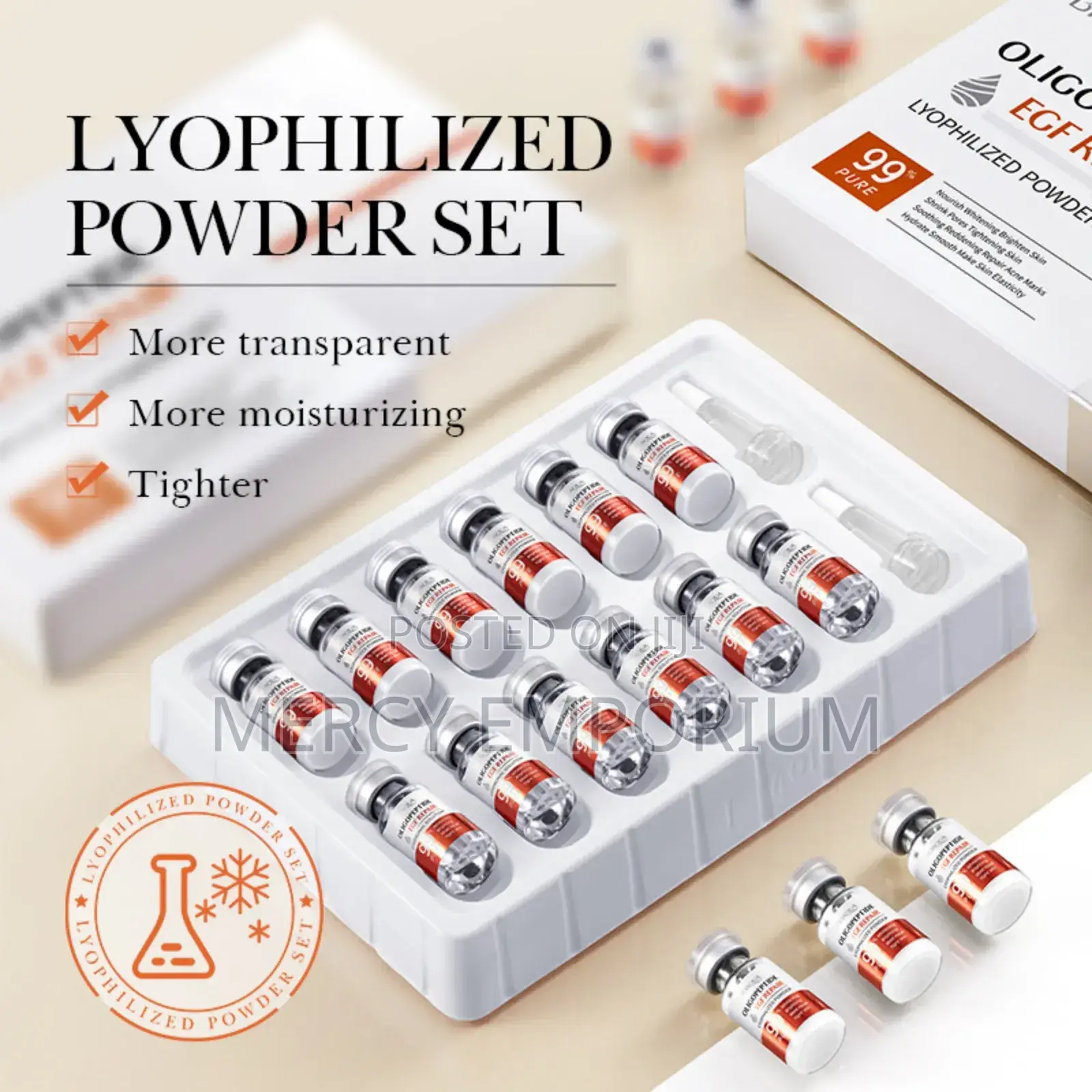 Microneedling Egf Oligopeptide Stem Cell Serum Brighten, Repair Skin