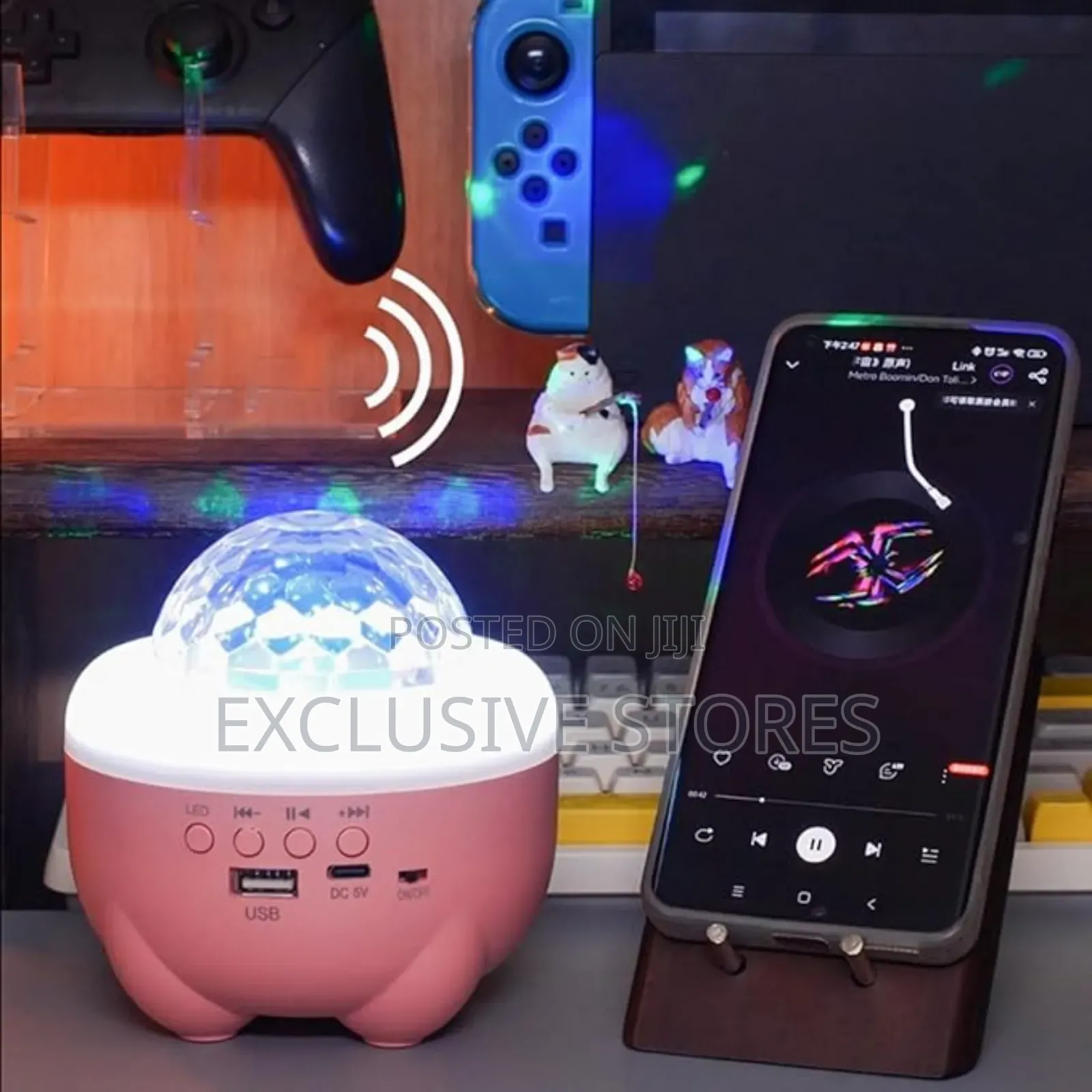 Bluetooth Speaker With Starry Projector Light