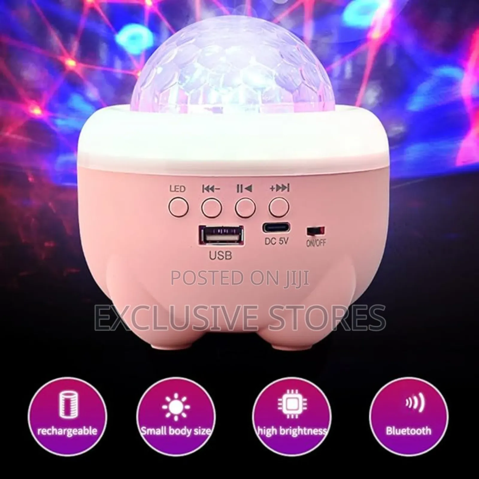 Bluetooth Speaker With Starry Projector Light