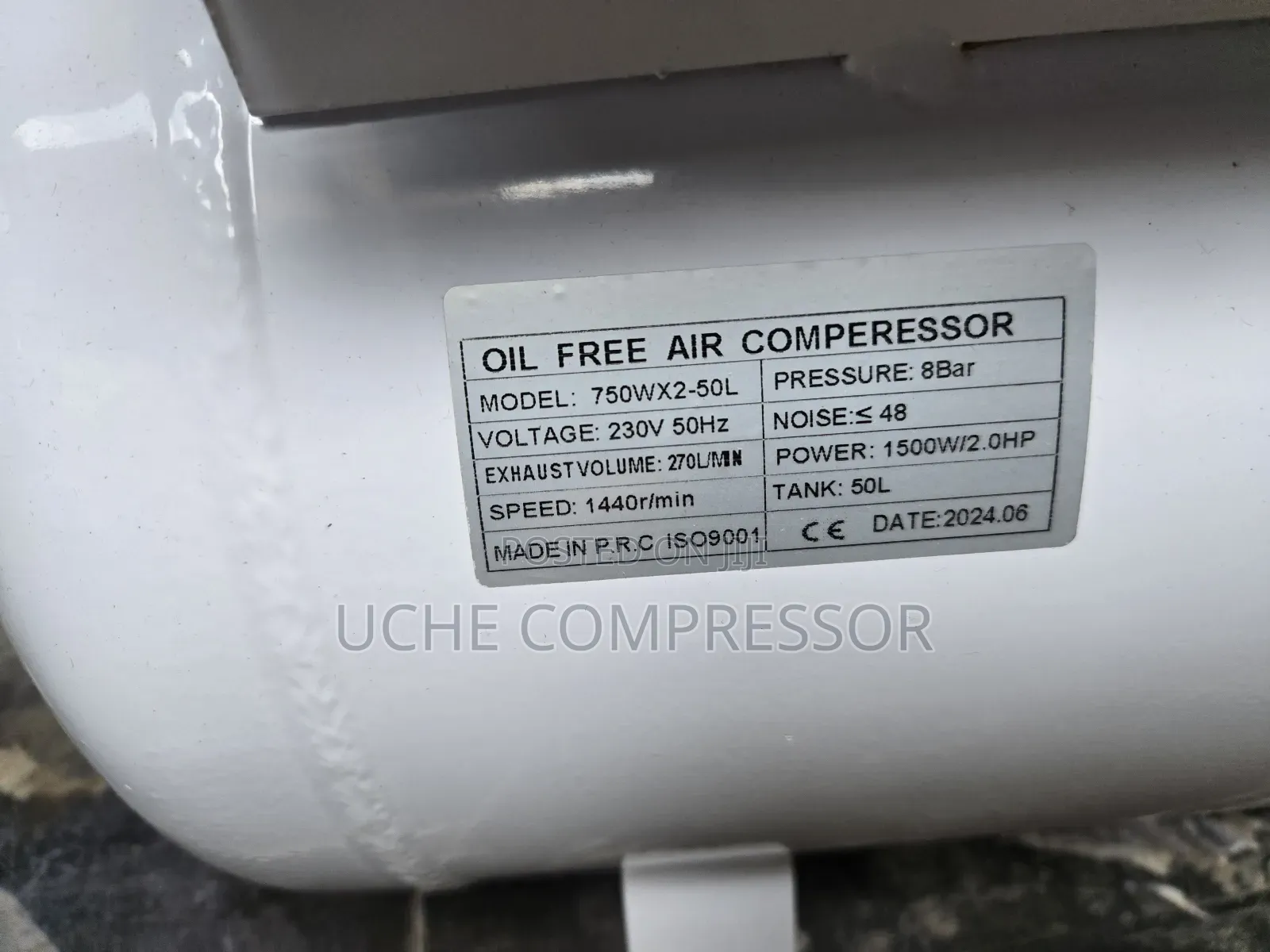 Oil Free Air Compressor 50 Litre