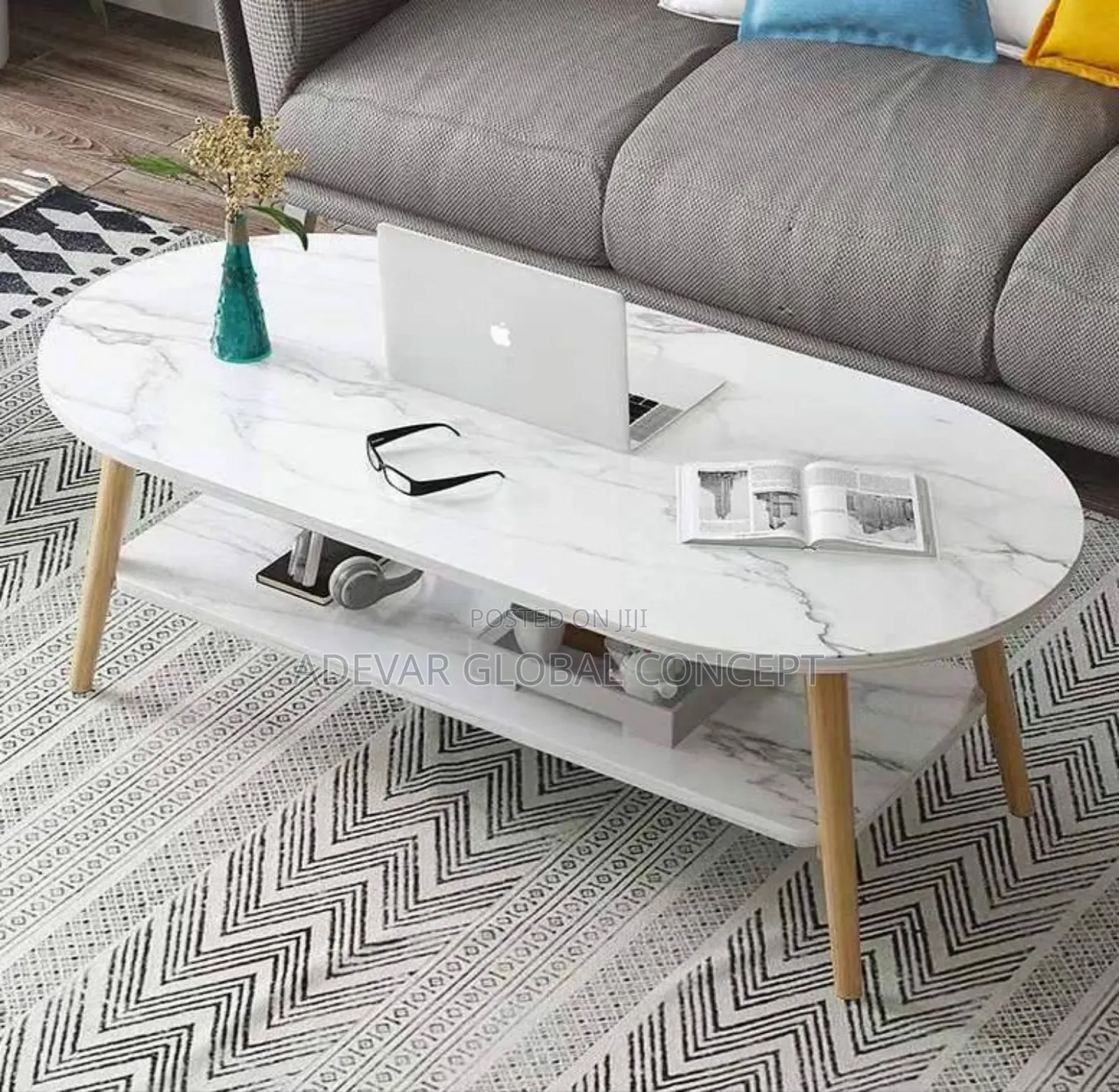 Luxury Style Wooden Center Table 120cm