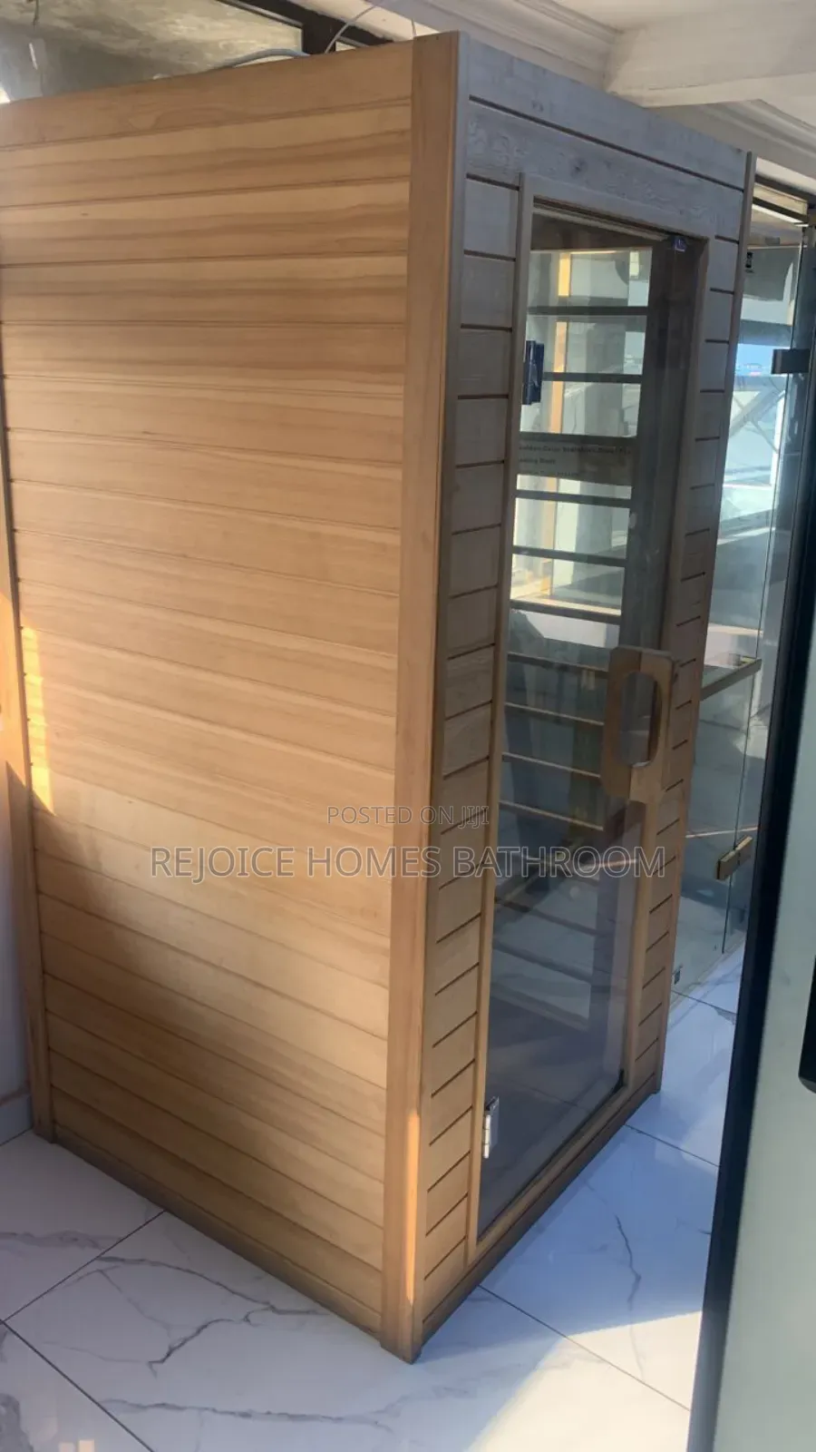 Luxury Modern Wooden Sauna Cabin With Glass Door