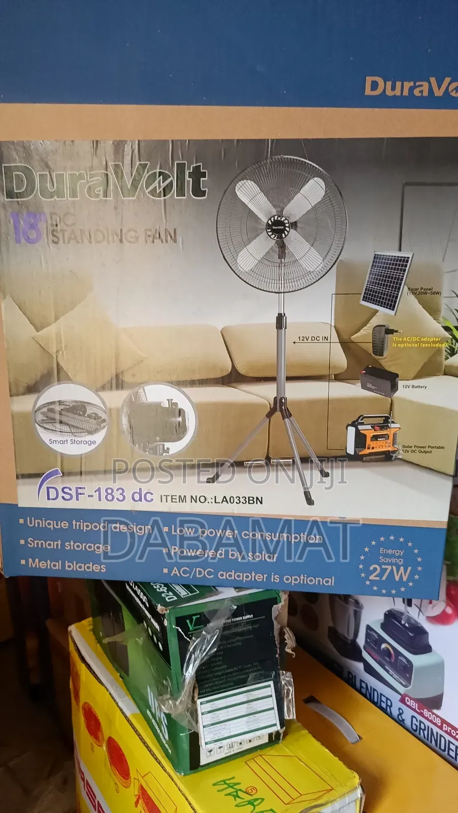 Duravolt 18 Inches Ac/Dc Standing Fan