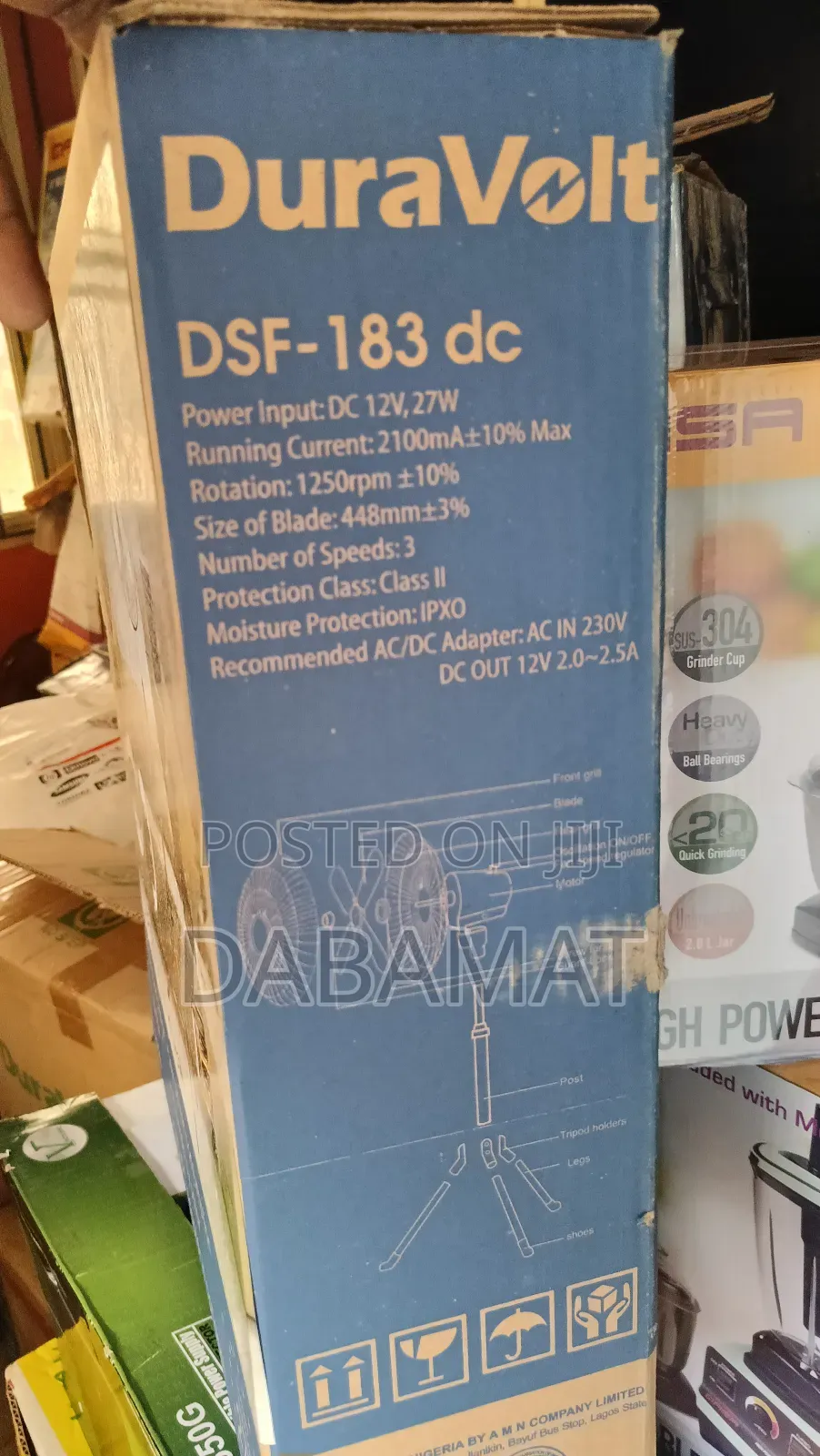 Duravolt 18 Inches Ac/Dc Standing Fan