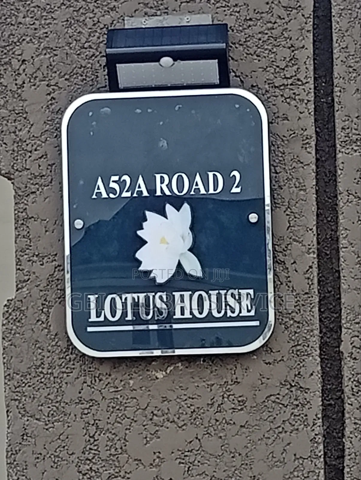 Solar House Number Sign
