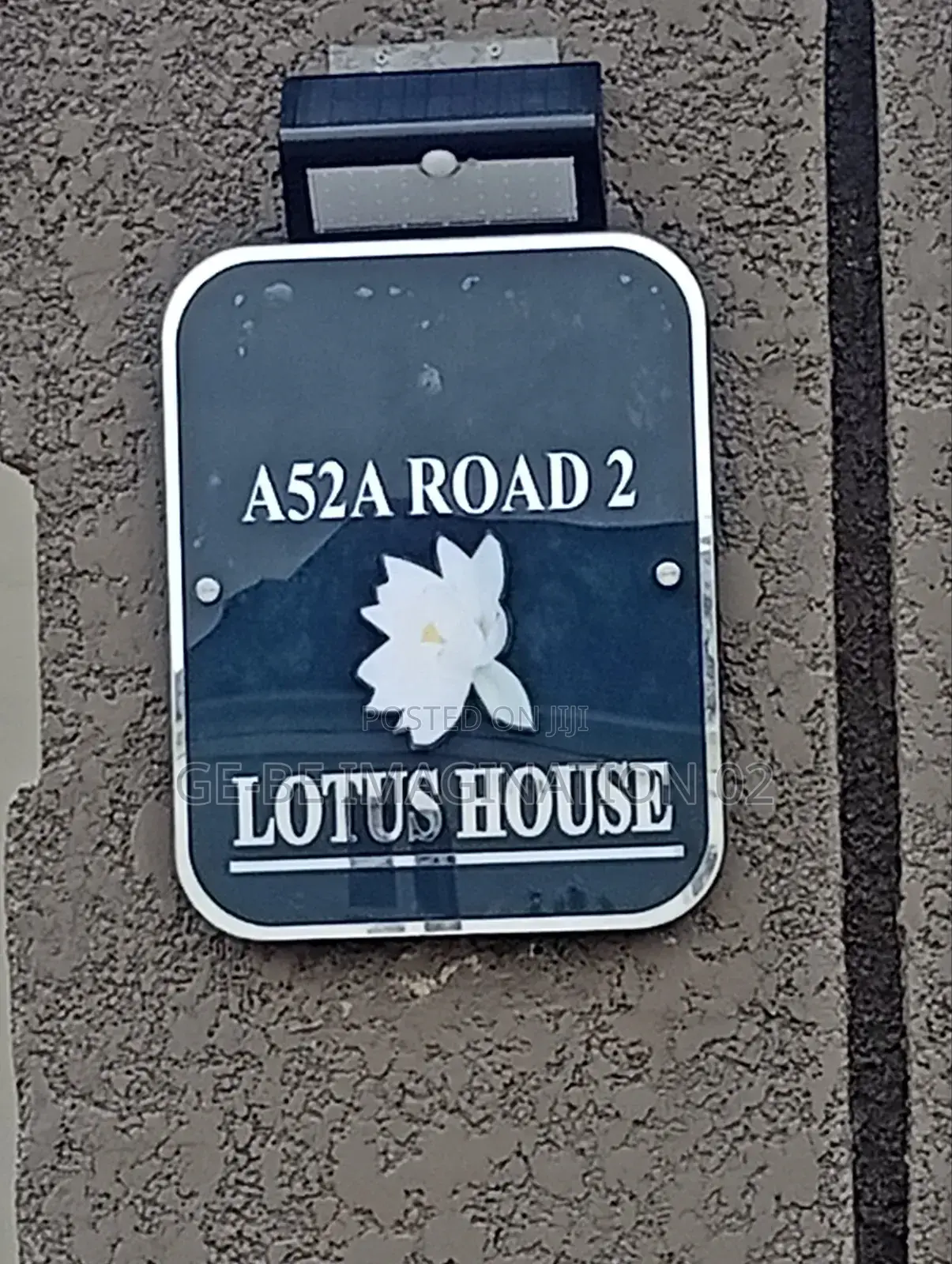 Solar House Number Sign
