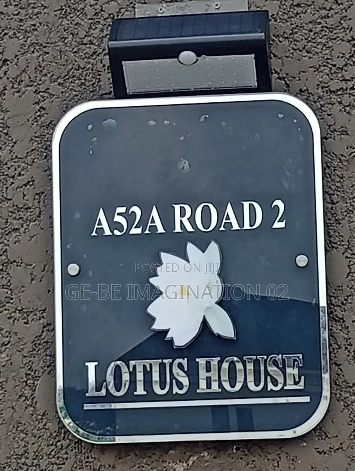 Solar House Number Sign