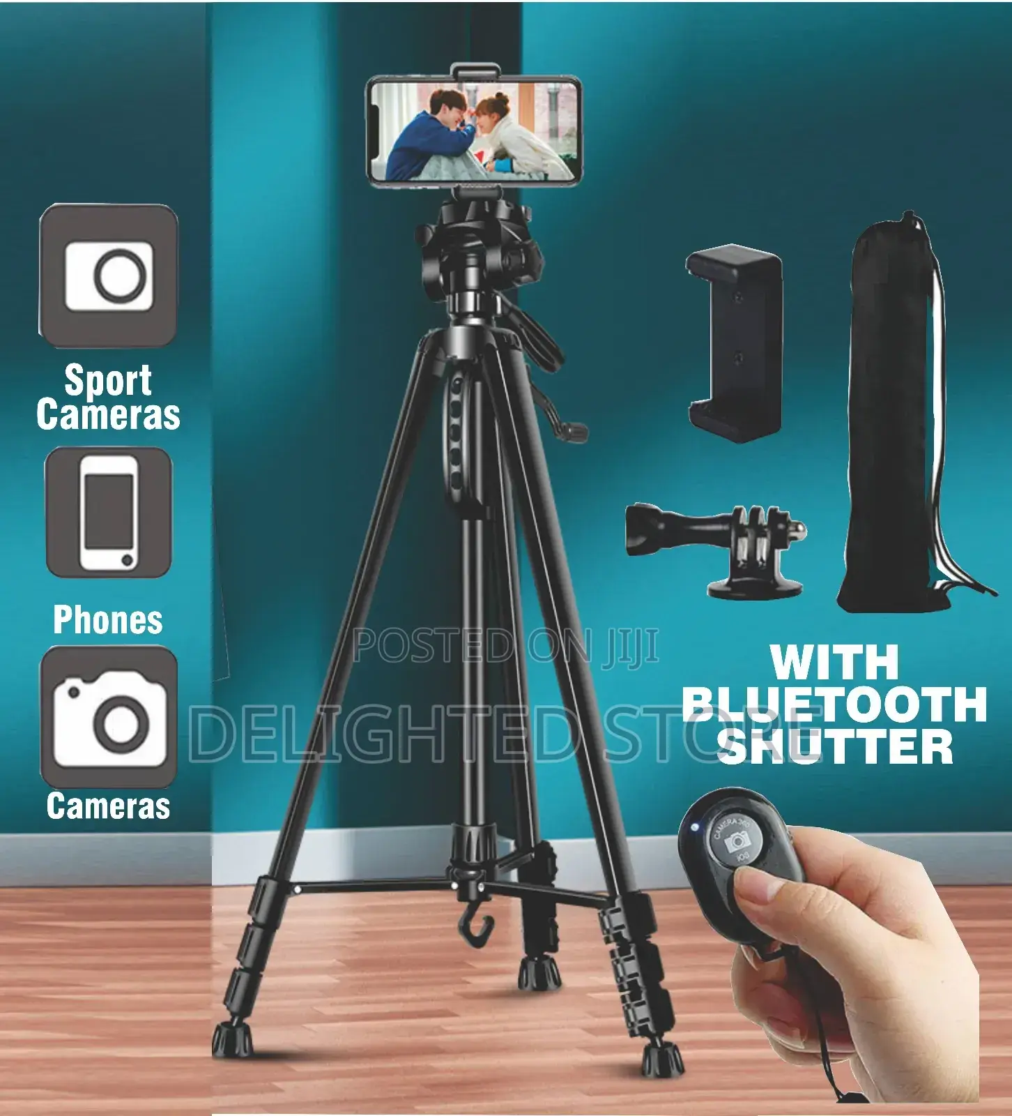 140cm Strong Iron Adjustable Tripod for DSLR Cameras