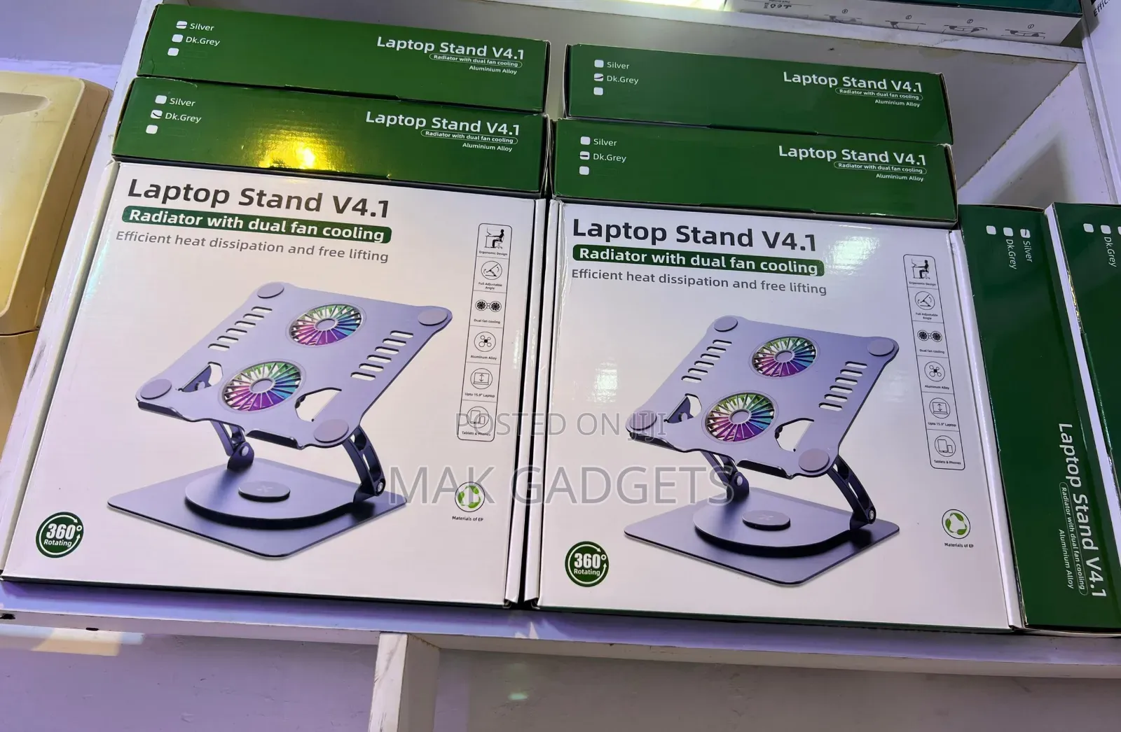 Laptop Stand V4.1 360 Base With Electric Dual Fan