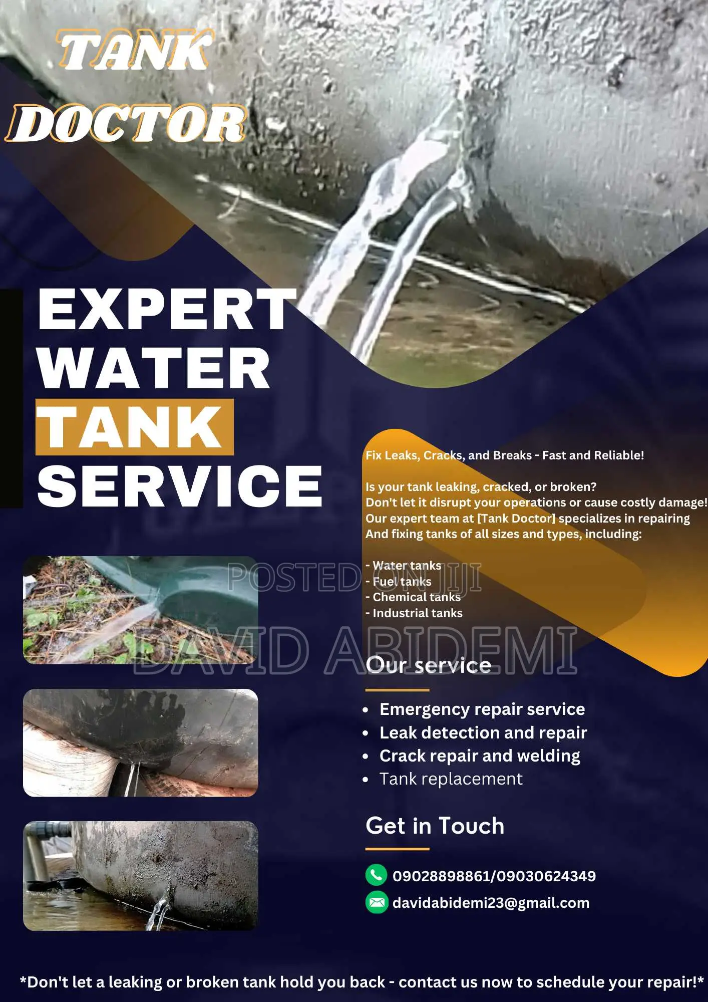 Water Tank Repair Services