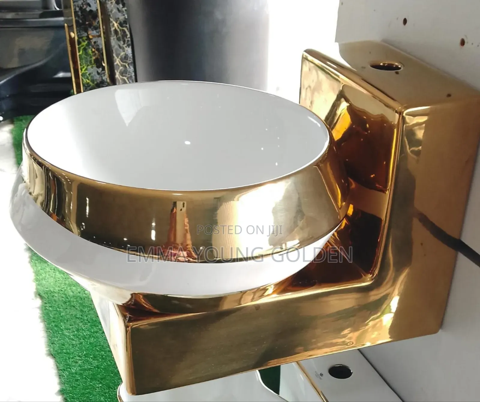 Golden Ceramic Basin