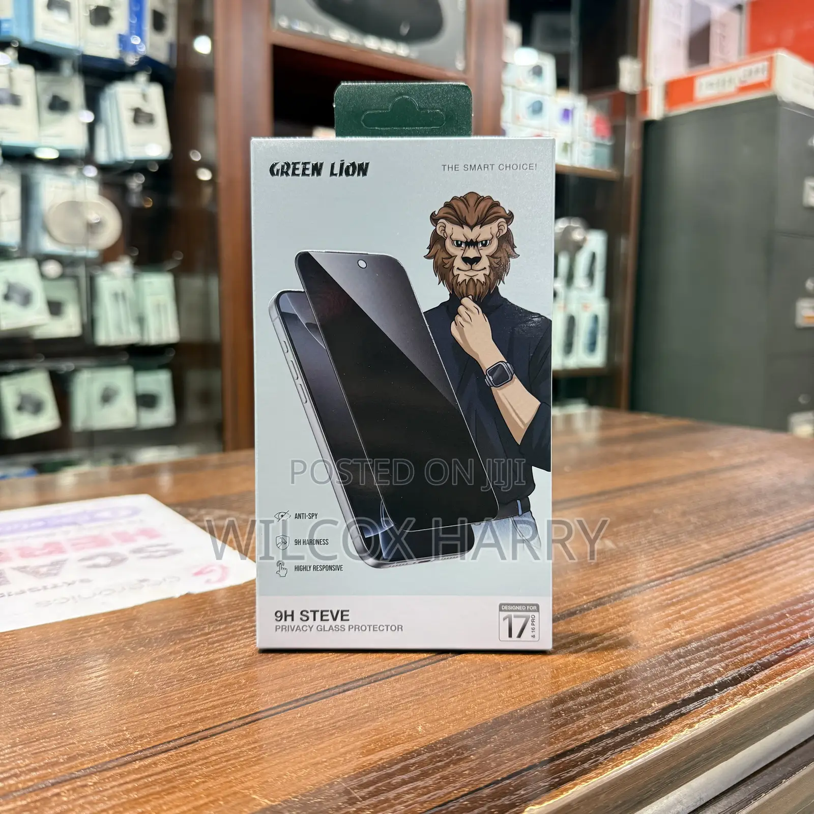 iPhone 17 Air || 17 Pro | 17 Pro Max Green Lion Screen Guard Protector