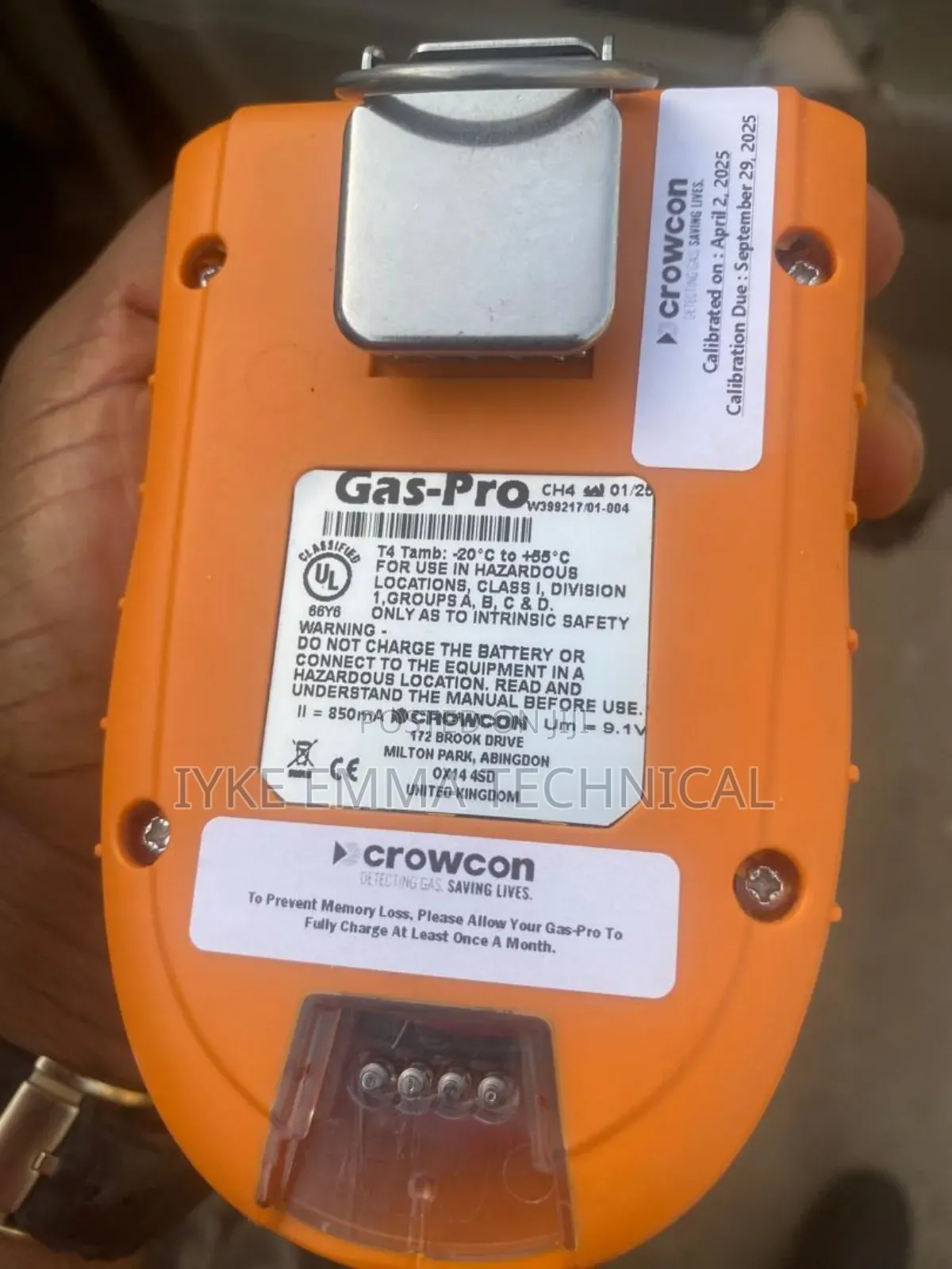 Multi-Gas Confined Space Monitor Crowcon