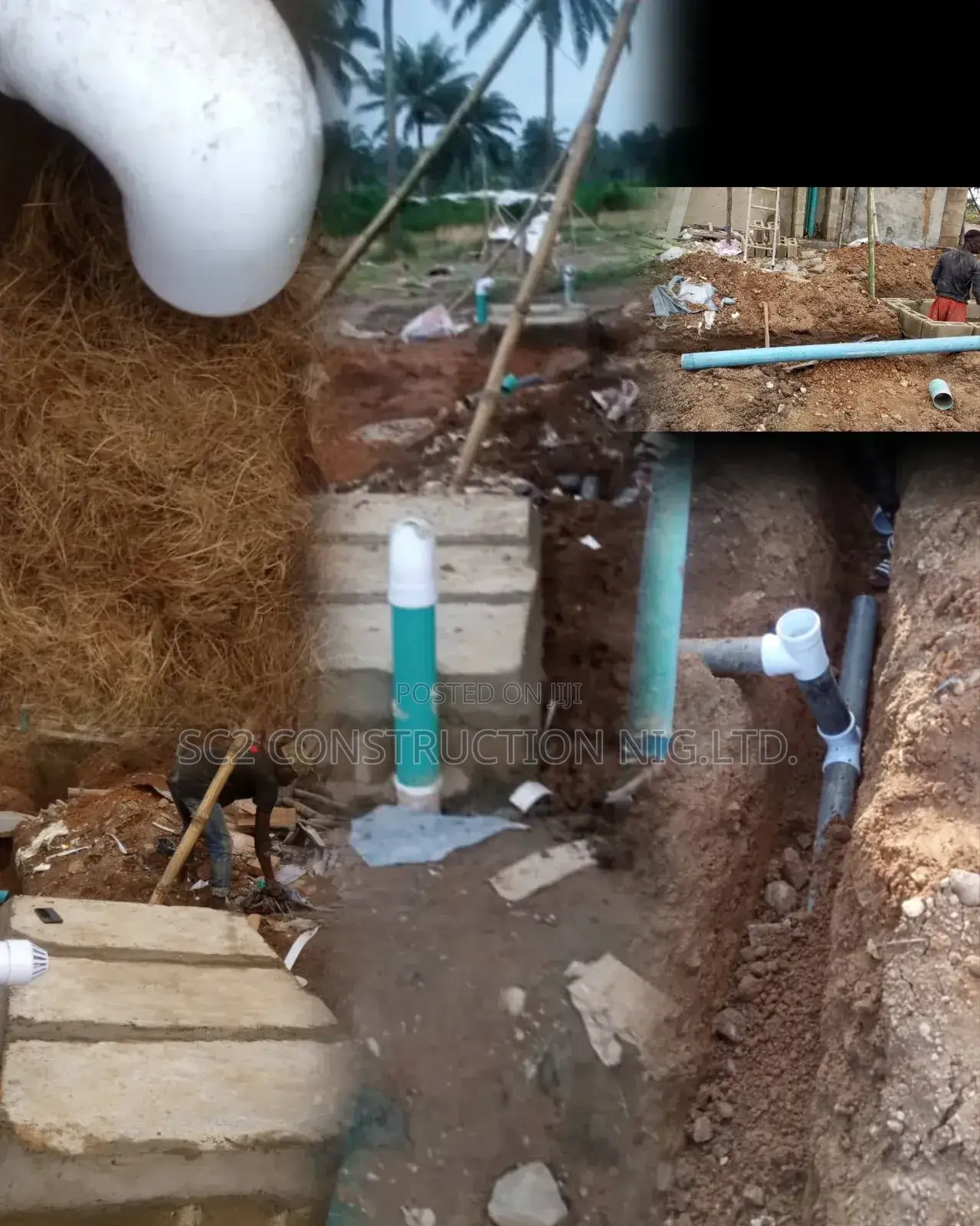 Biodigester Toilet Tank and Water Fall