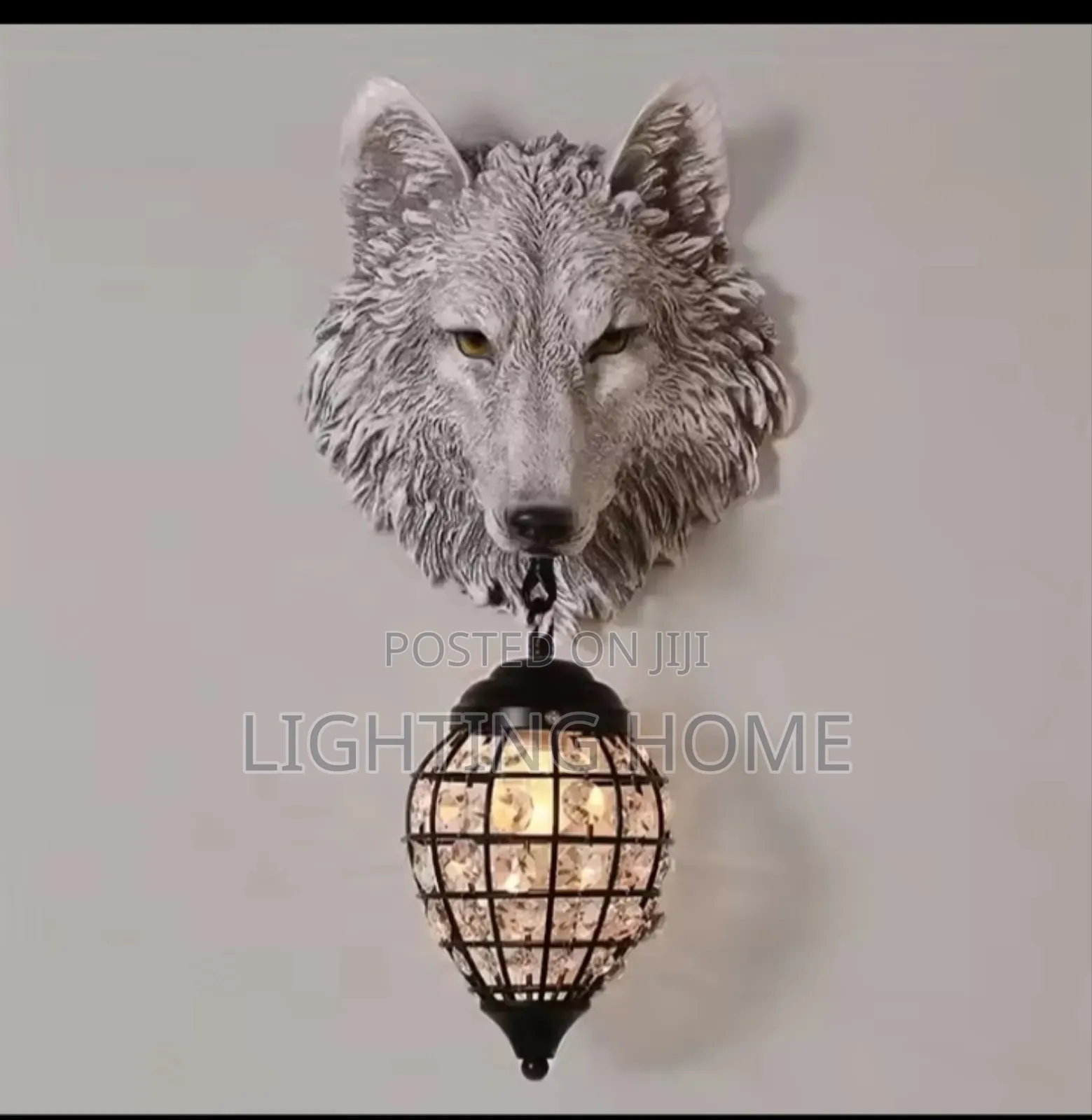 Crystal Wolf Wall Lamp