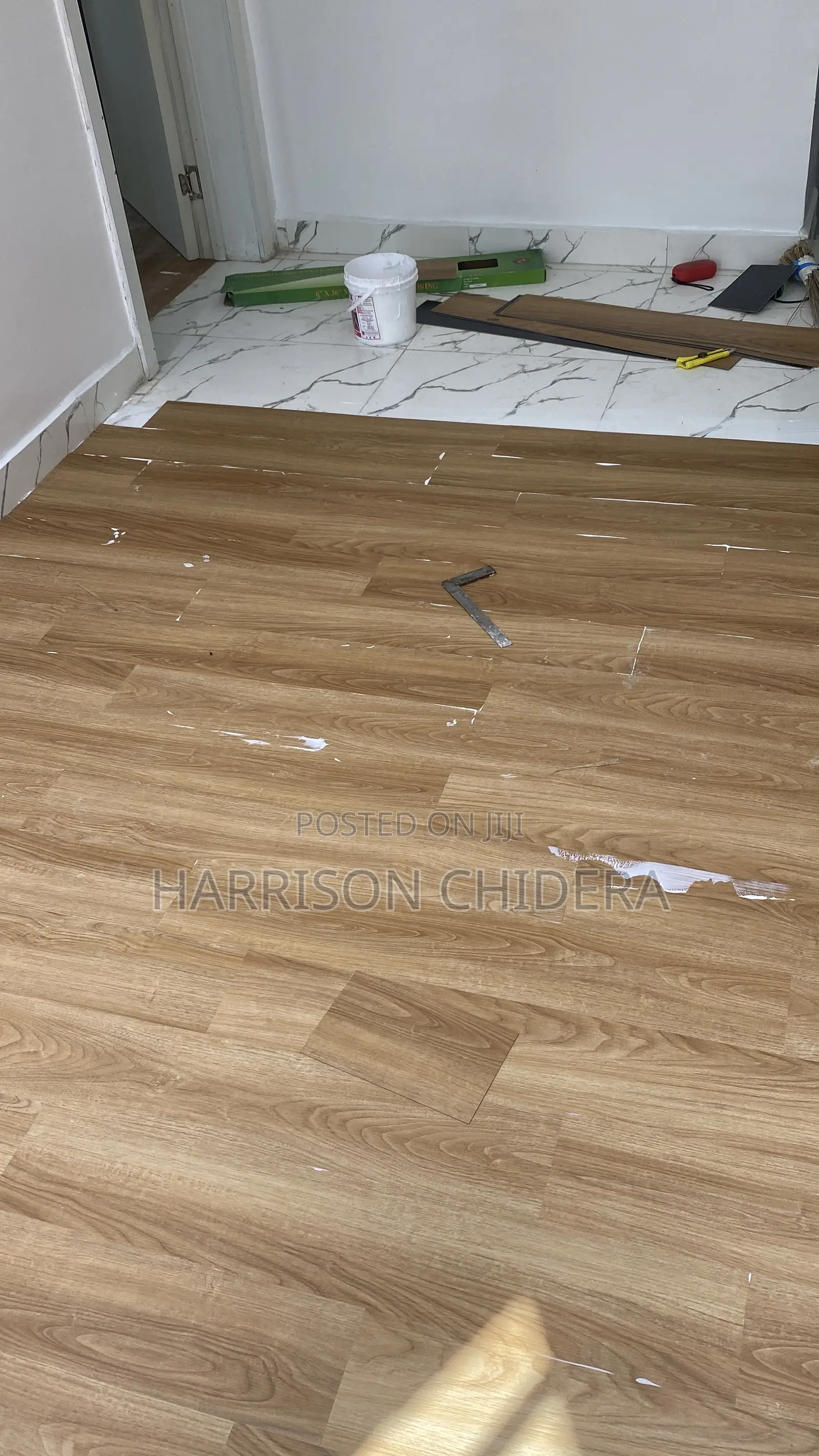 Brown Vinyl Tiles Installation Service