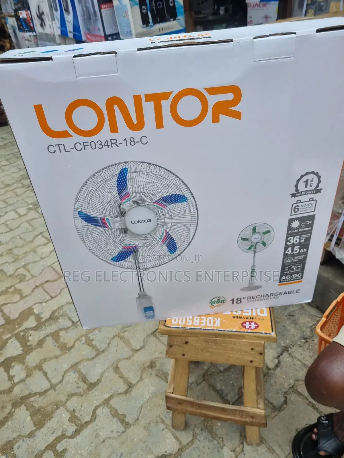 Lontor 18" Rechargeable Fan