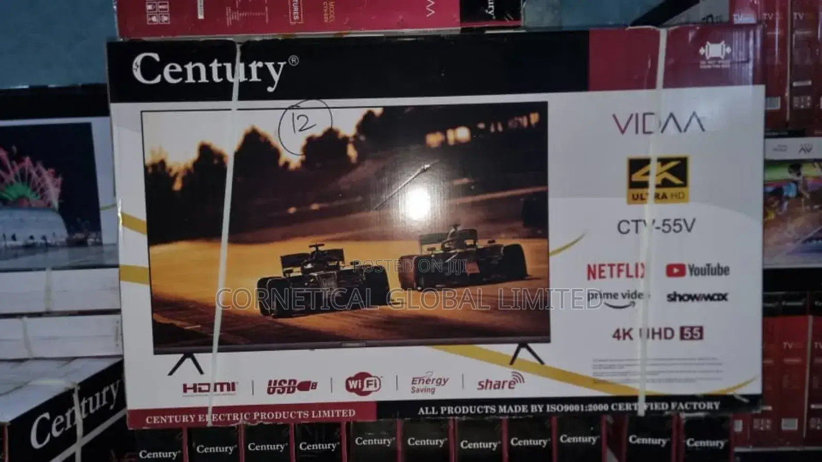 Century Uhd Smart Vidaa 55"inches Tv (Voice Assistance)