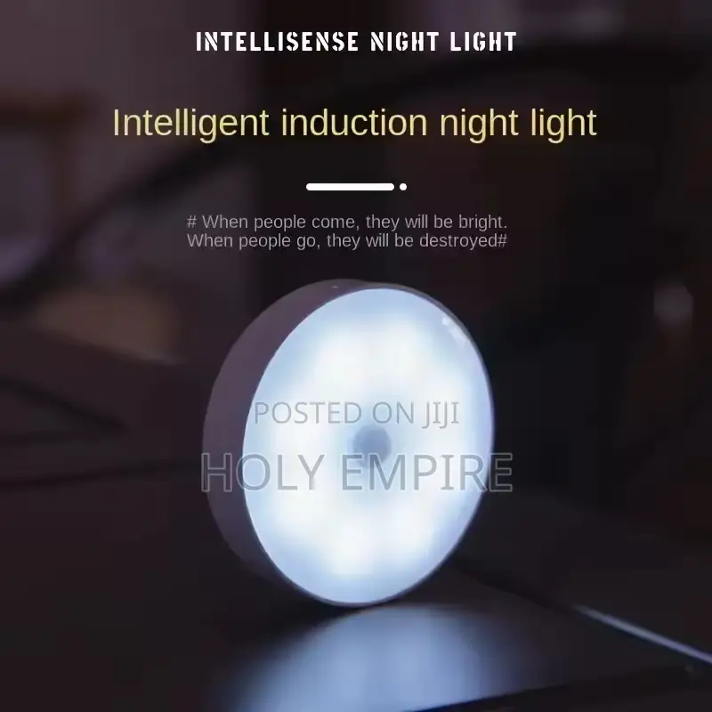 1pc Motion Sensor Night Light - Wireless Led Detector Lamp for Bedroom