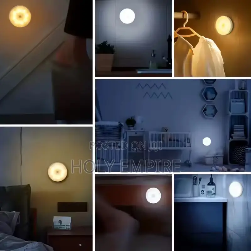 1pc Motion Sensor Night Light - Wireless Led Detector Lamp for Bedroom
