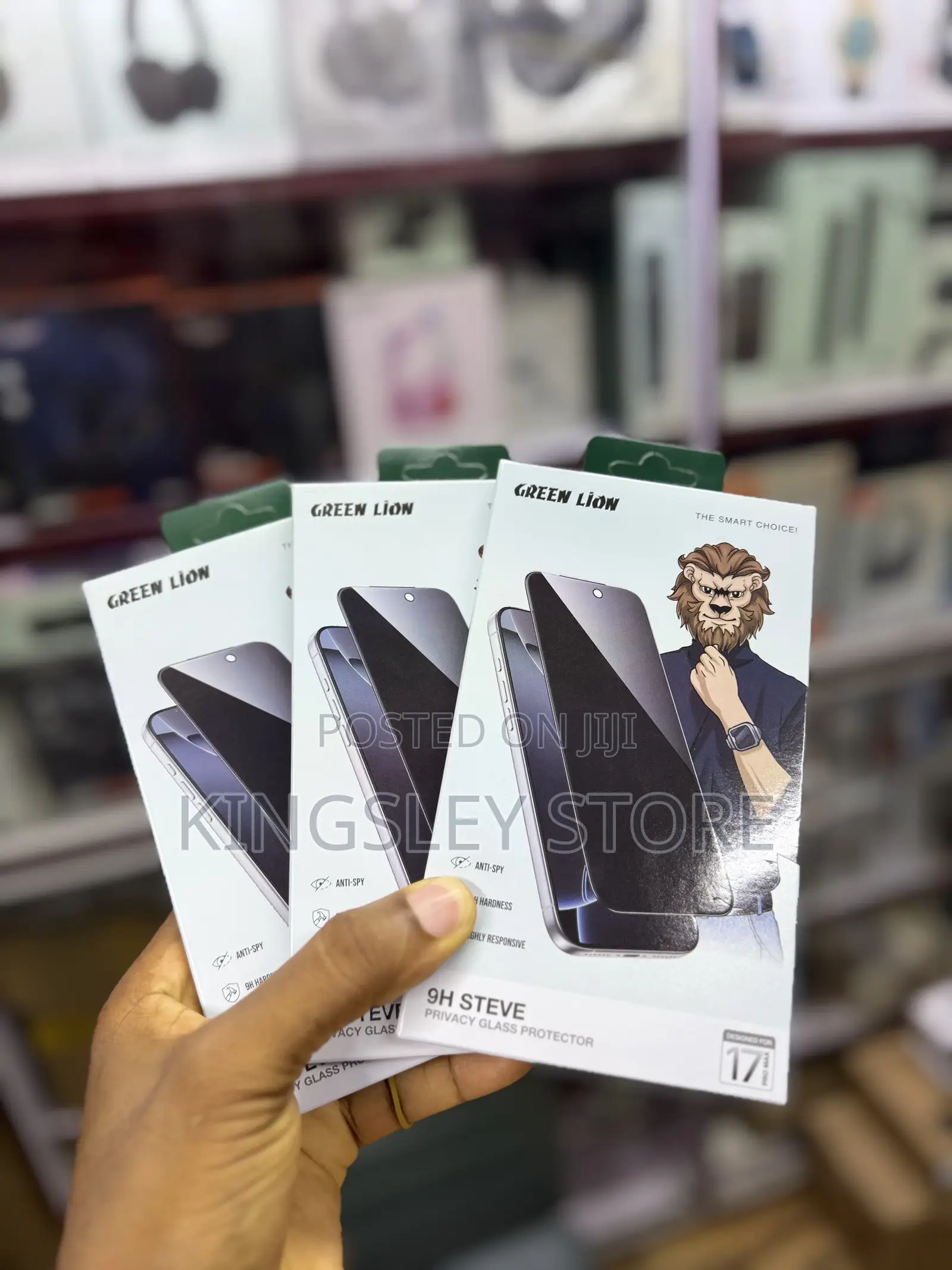 Green Lion Steve Privacy Glass Screen Protector For iPhone 17 Pro Max