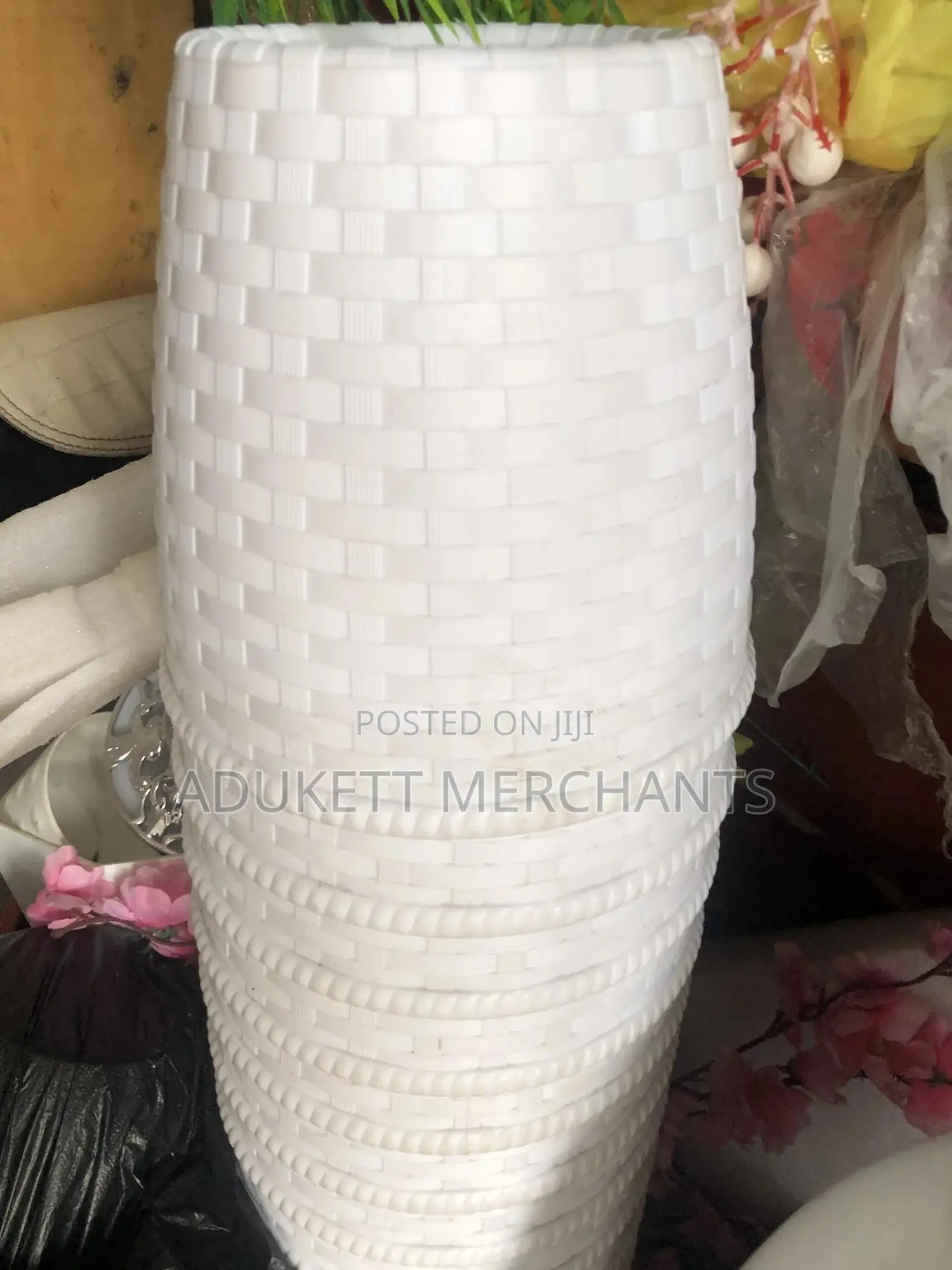 Imported White Flower Pot