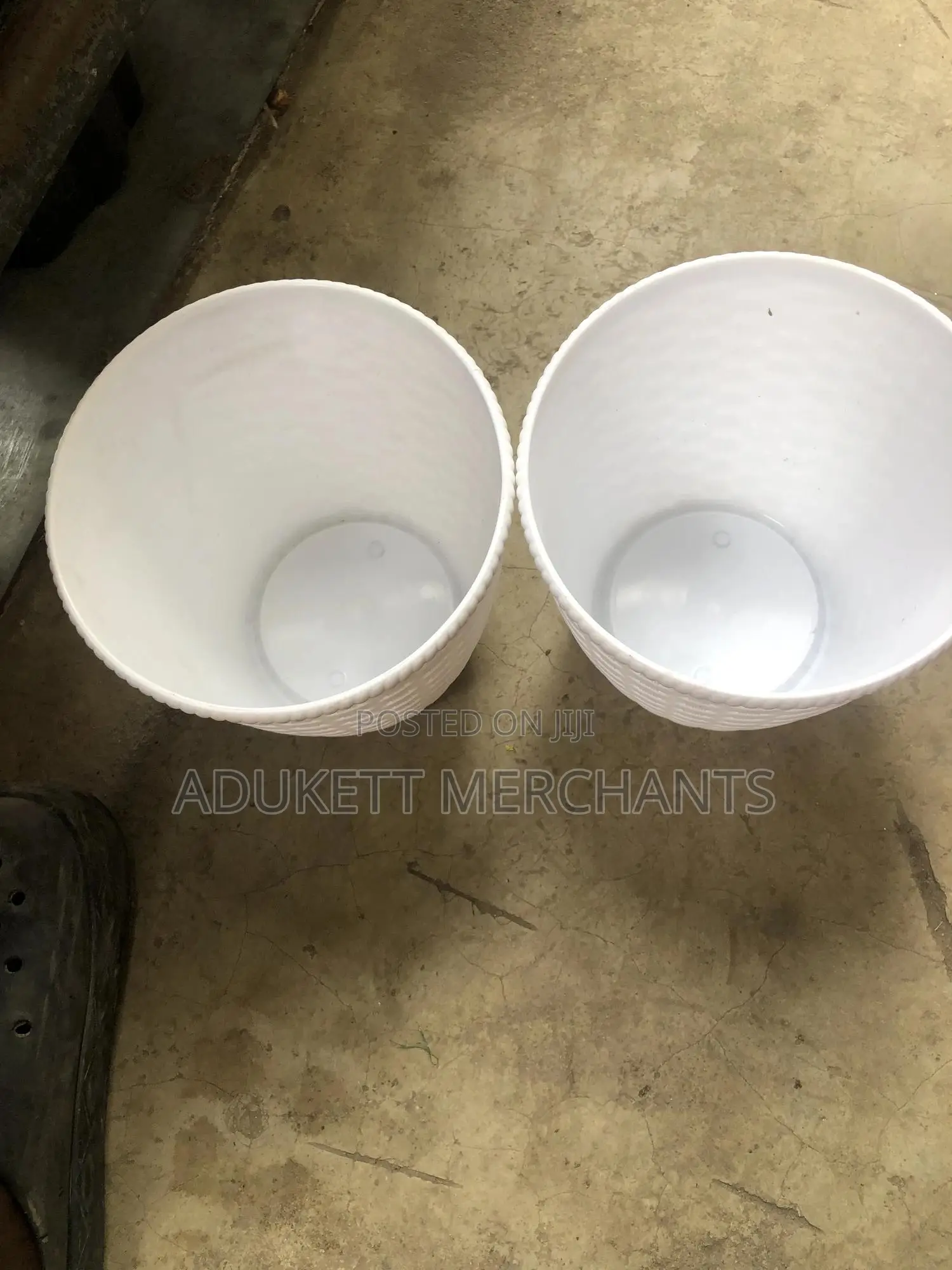 Imported White Flower Pot