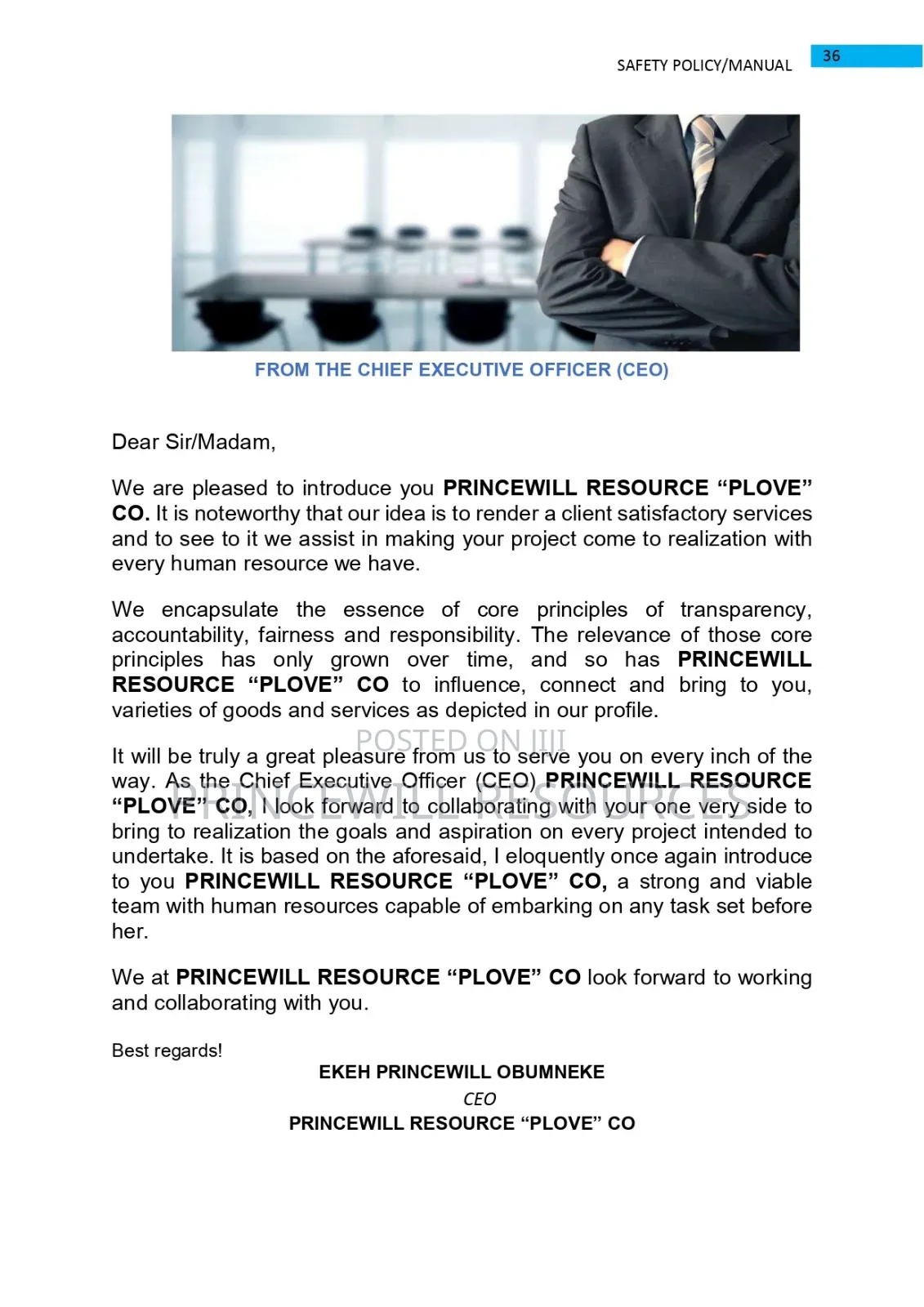 This About Princewill Resources Plove Co.