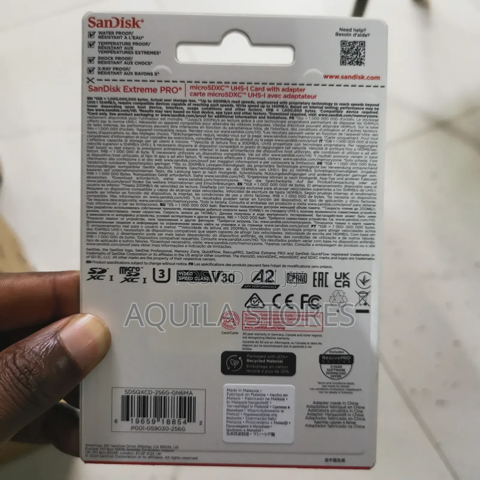 Sandisk 256gb Extreme Pro Microsdxctm Uhs-i Card With Adapter