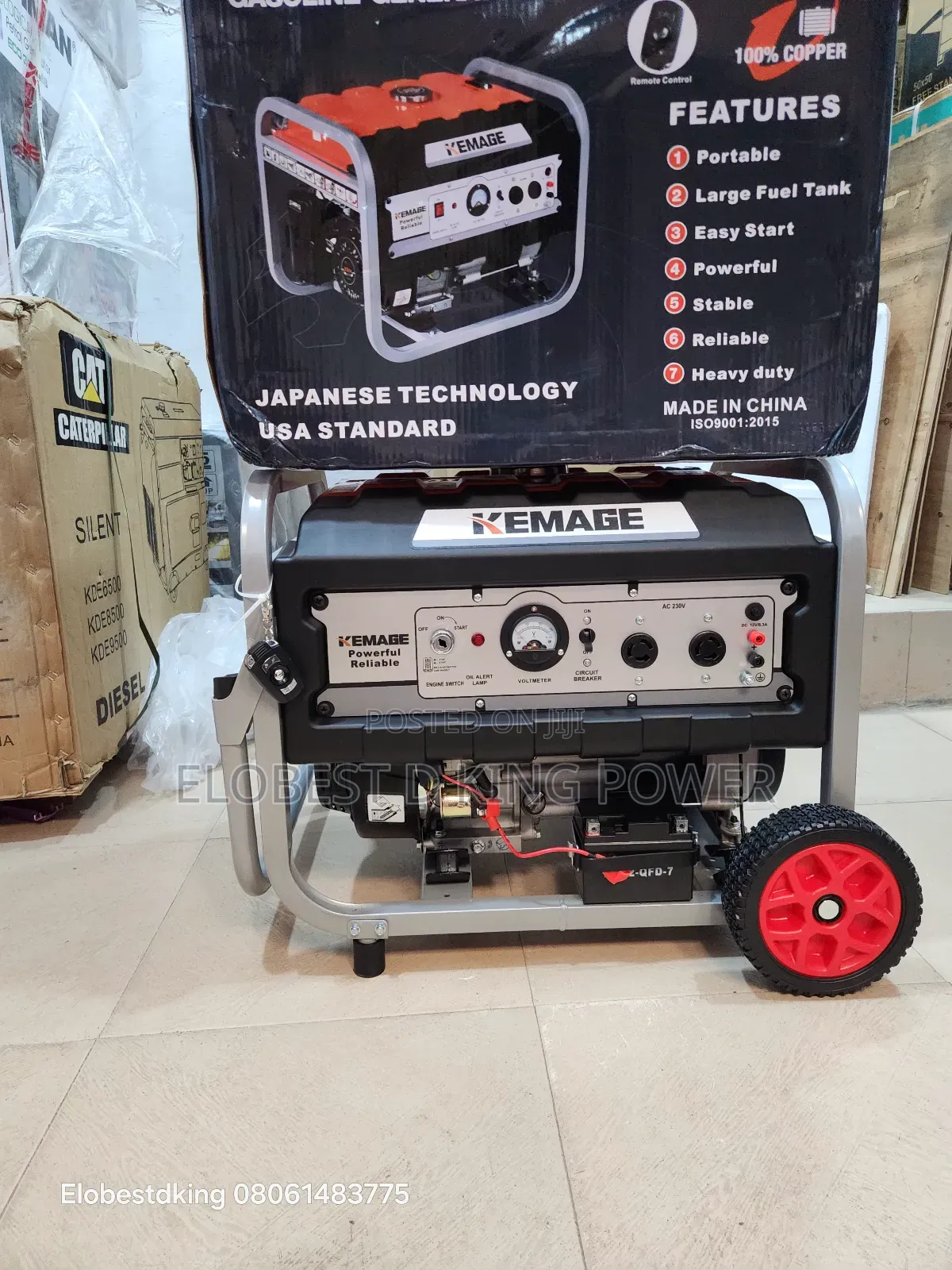 5.5kva Kemage Petrol Generator Set With 100% Copper Coil Remote Contro