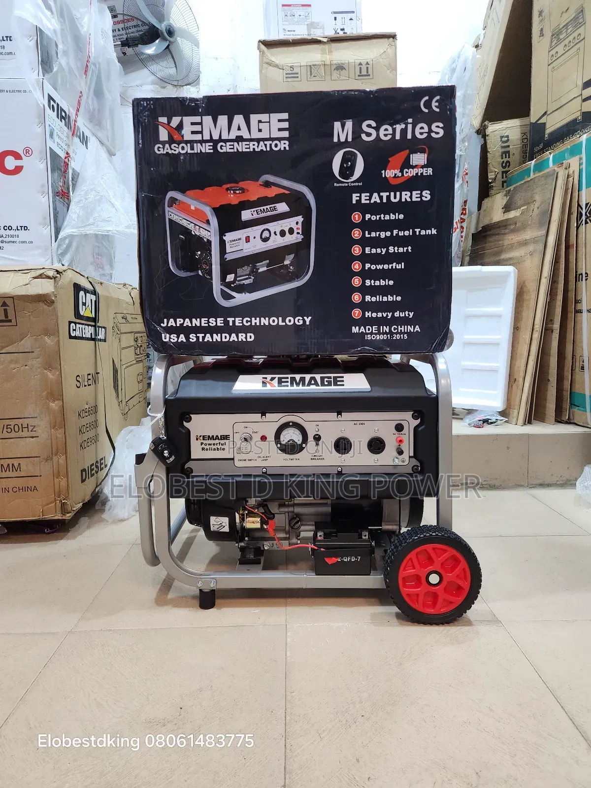 5.5kva Kemage Generator Set 100% Copper Coil With Remote Control