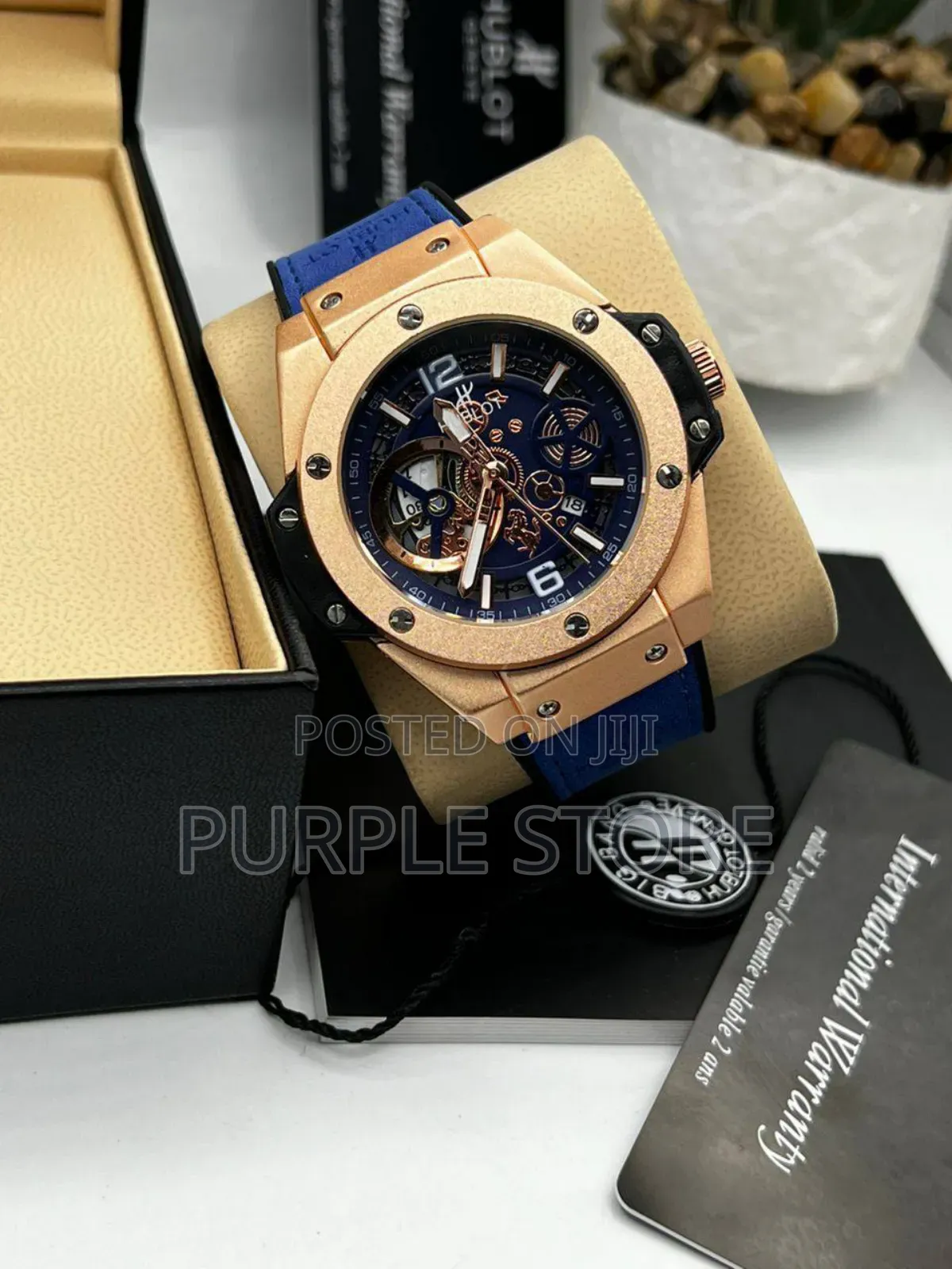 Hublot Leather Dated Watch