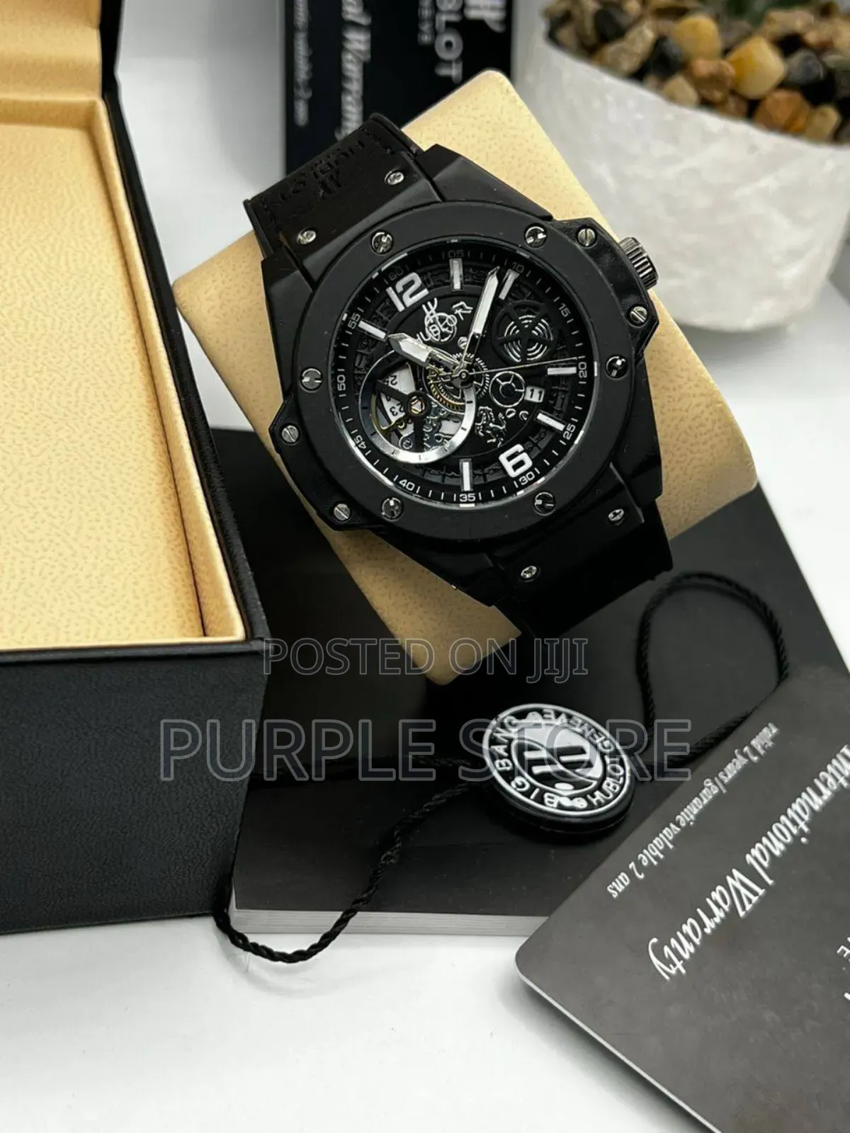Hublot Leather Dated Watch